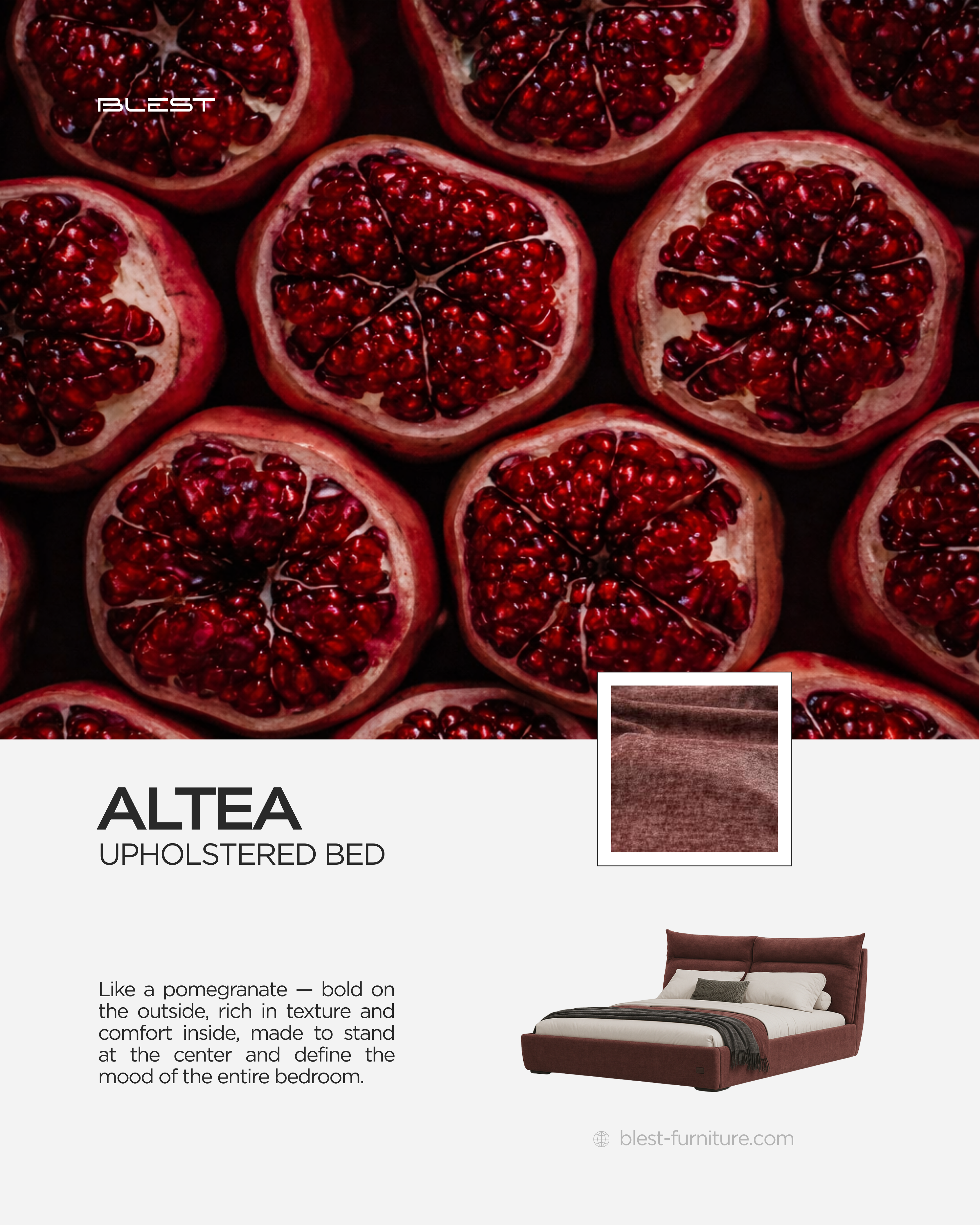 upholstered bed red fabric luxury bedroom