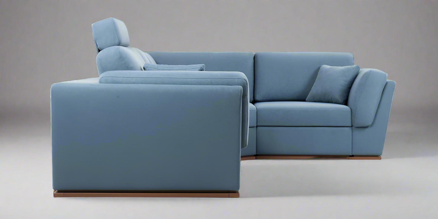 Softy sectional sofa bed with shelves