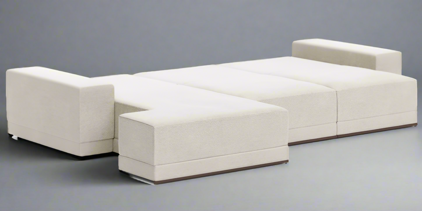 BL 102 L-shape sofa-bed with headrests