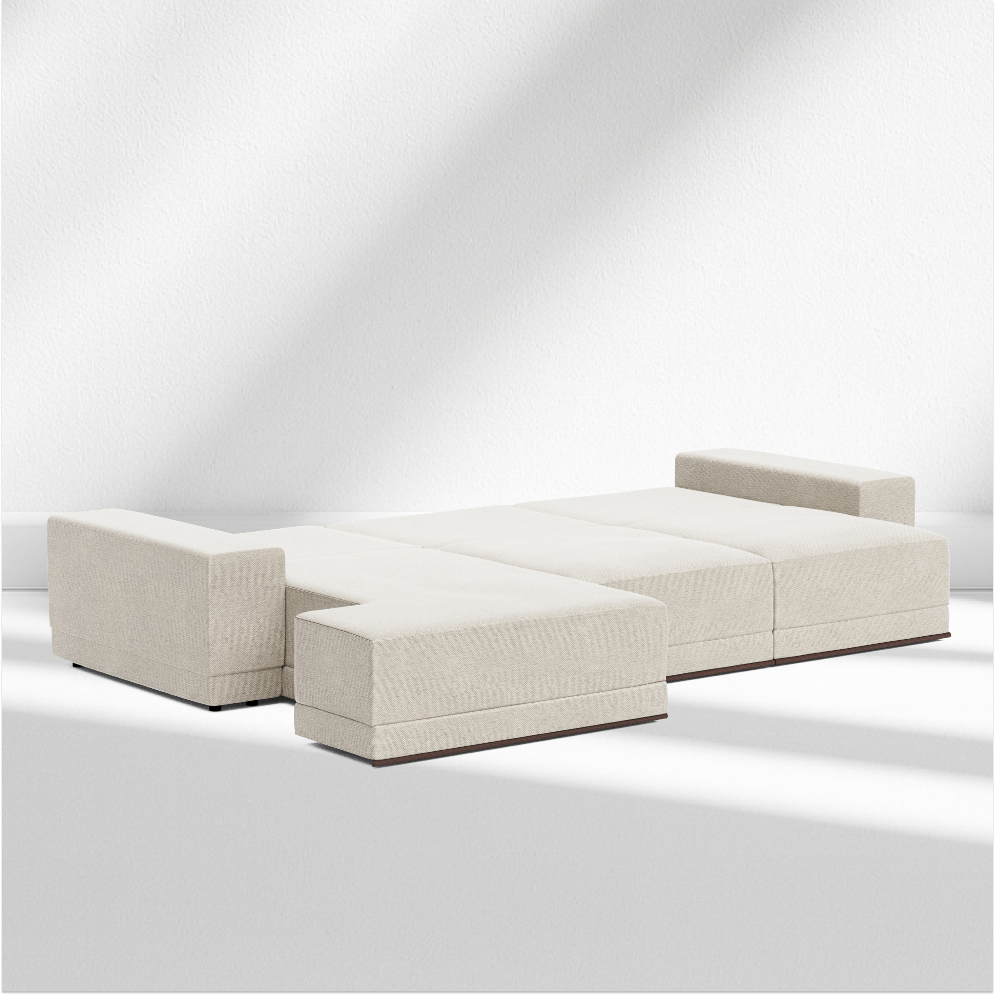 BL 102 L-shape sofa-bed with headrests
