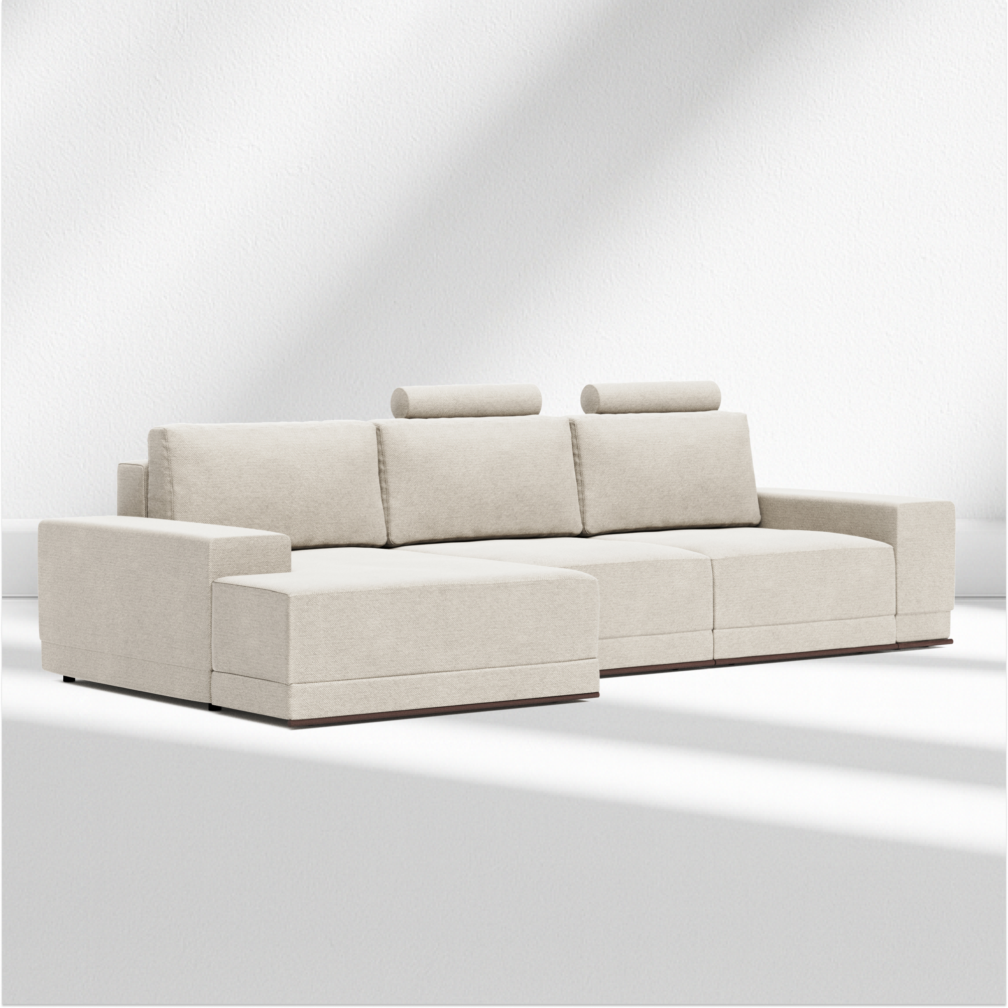 BL 102 L-shape sofa-bed with headrests