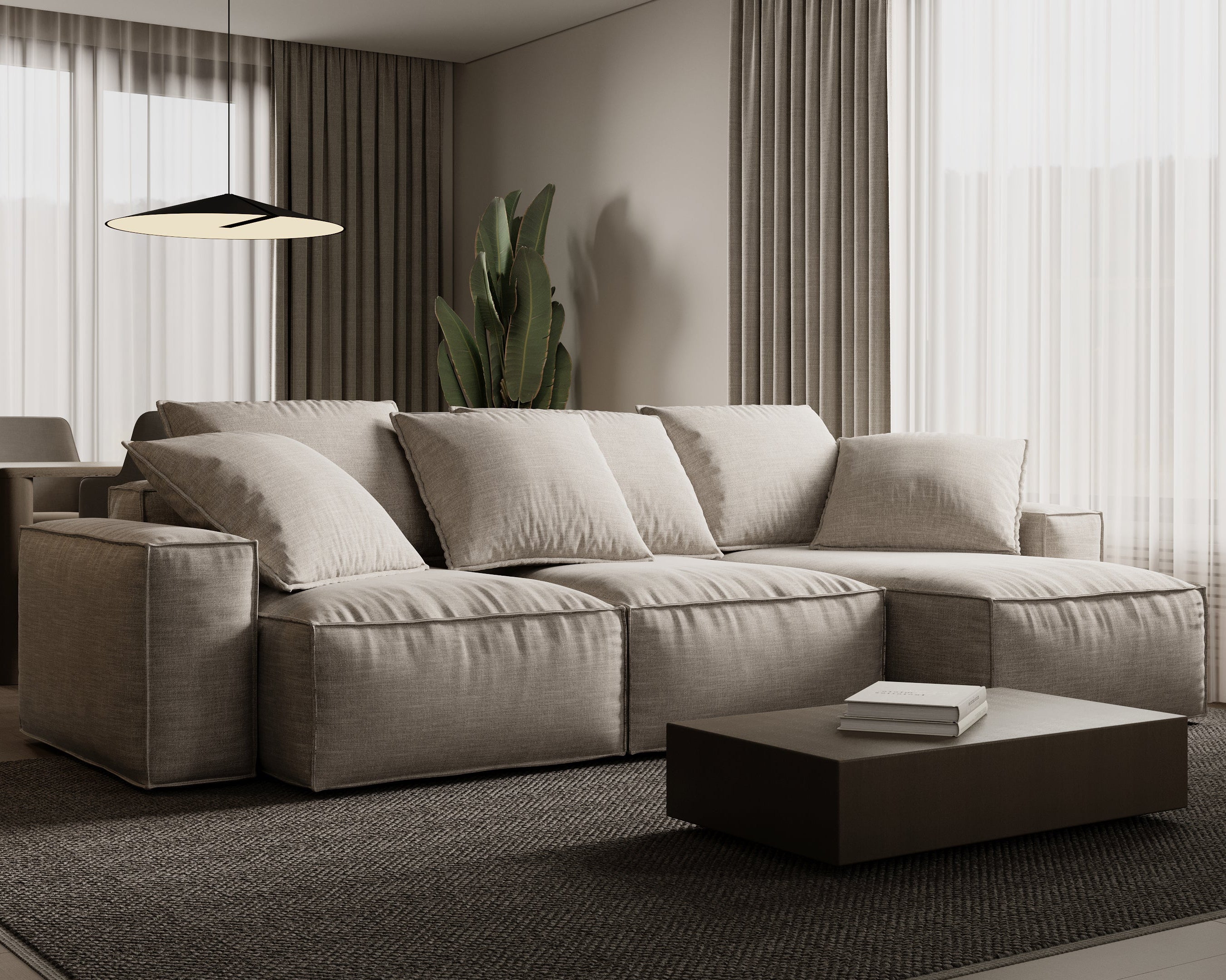 Hamvi Compact L-Shaped Sofa-Bed - Photo 2