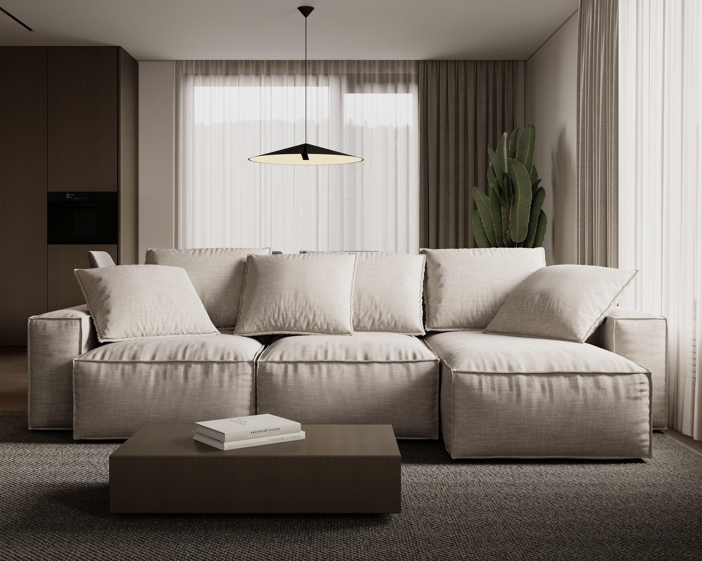 Hamvi Compact L-Shaped Sofa-Bed - Photo 4