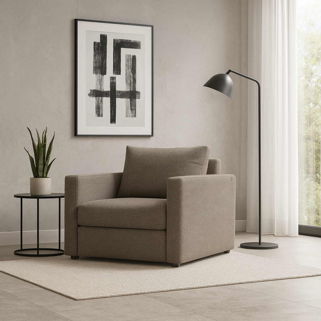 Quanti armchair with narrow sidewalls