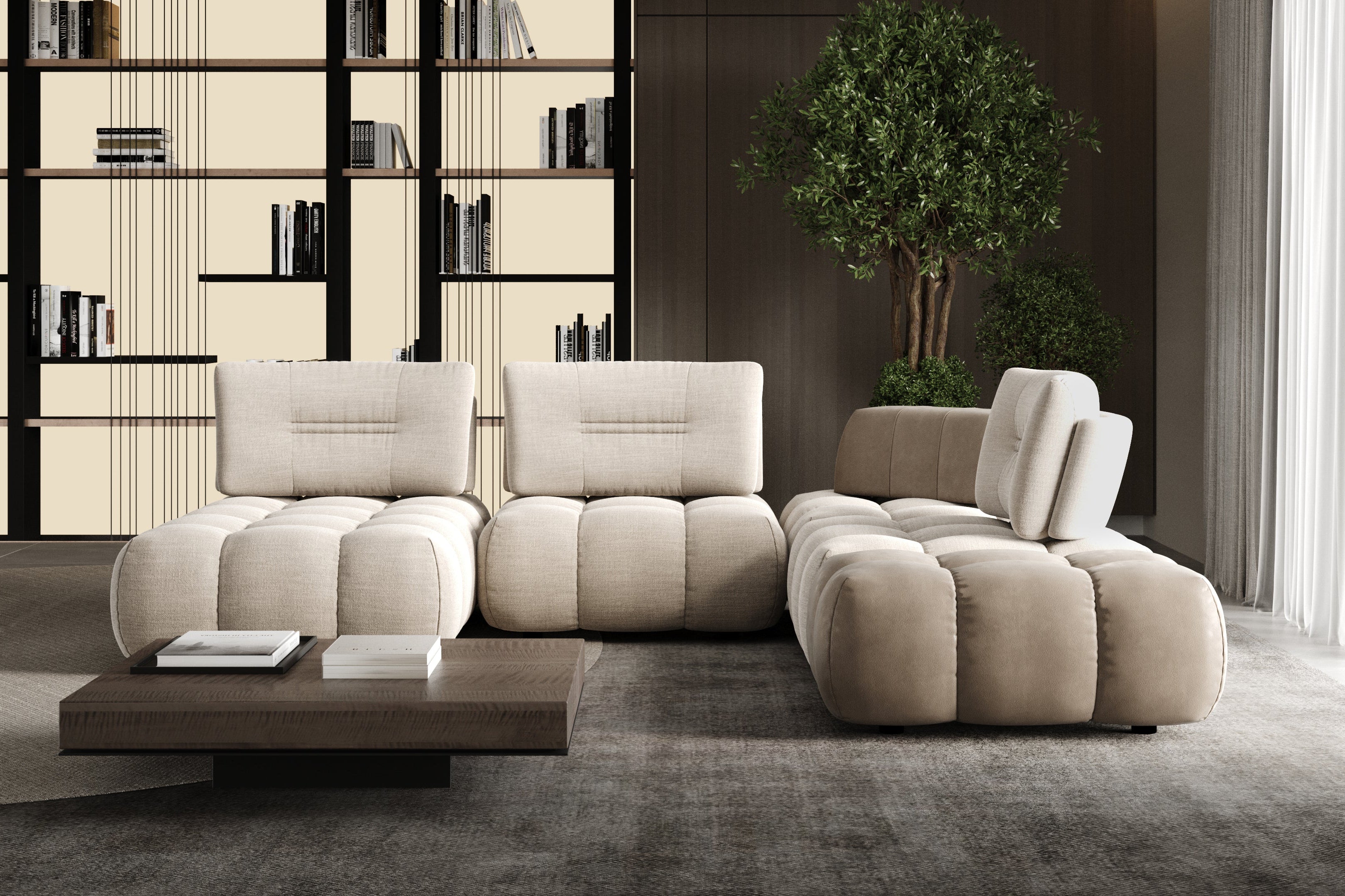 Merida U-Shaped Modular Sofa with Pouf - Photo 4