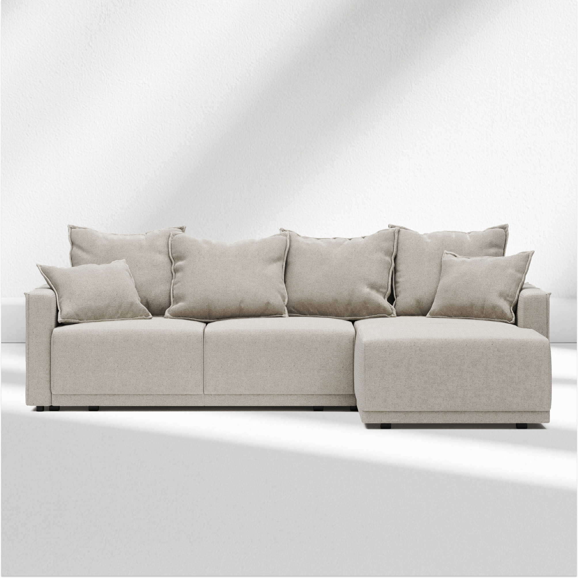 Jersey Soft L-shape sofa-bed