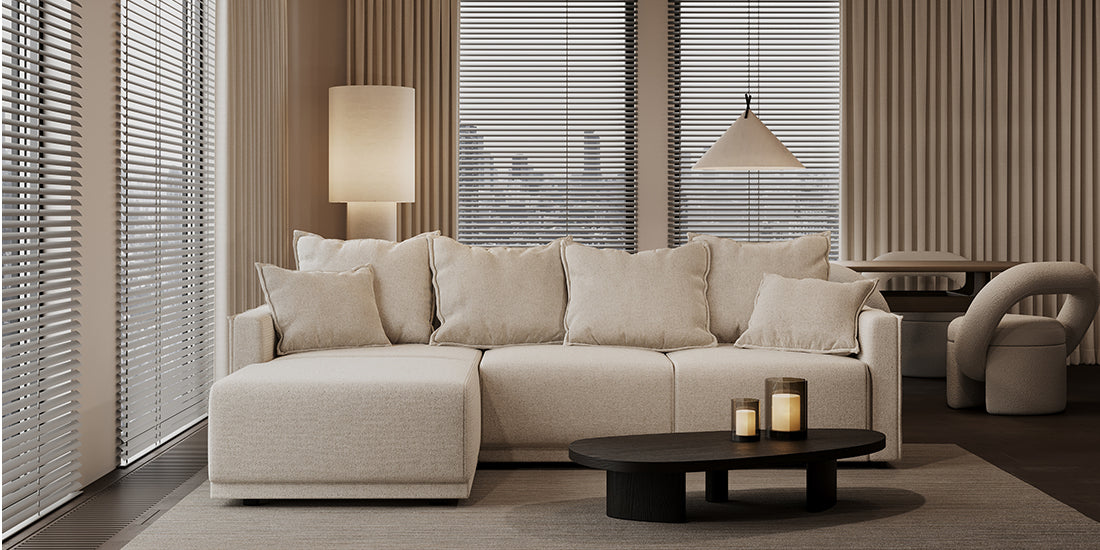 Jersey Soft L-shape sofa-bed