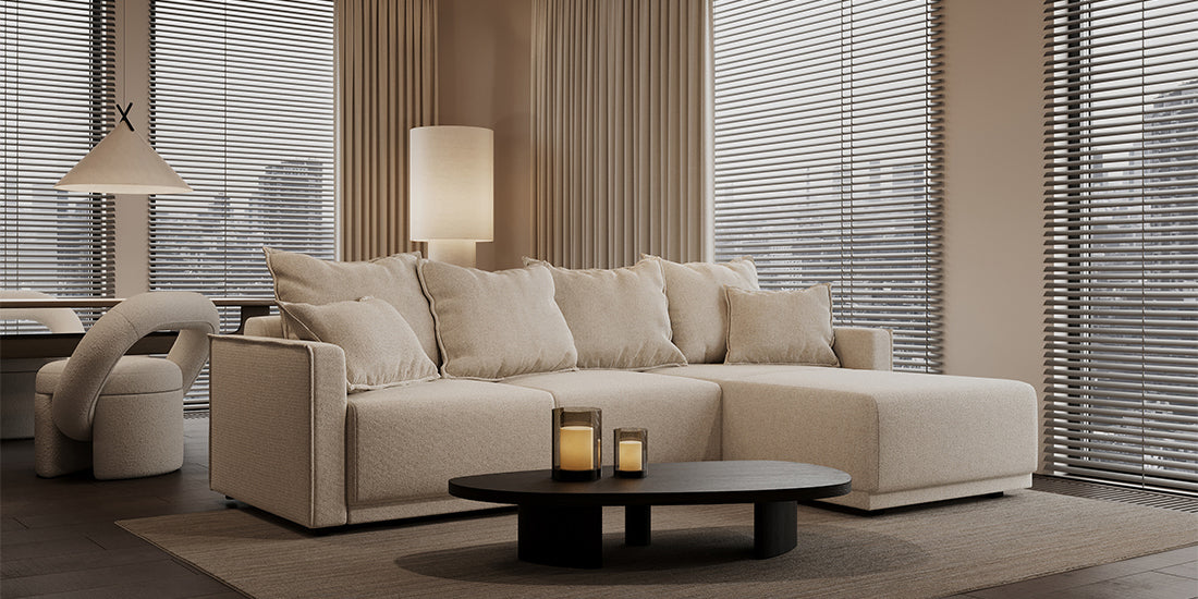Jersey Soft L-shape sofa-bed