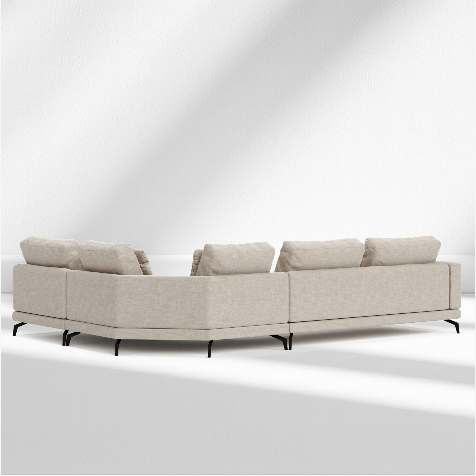 Leon sectional sofa with pouf