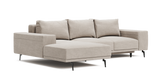 Liri L-shape sofa-bed with shelf