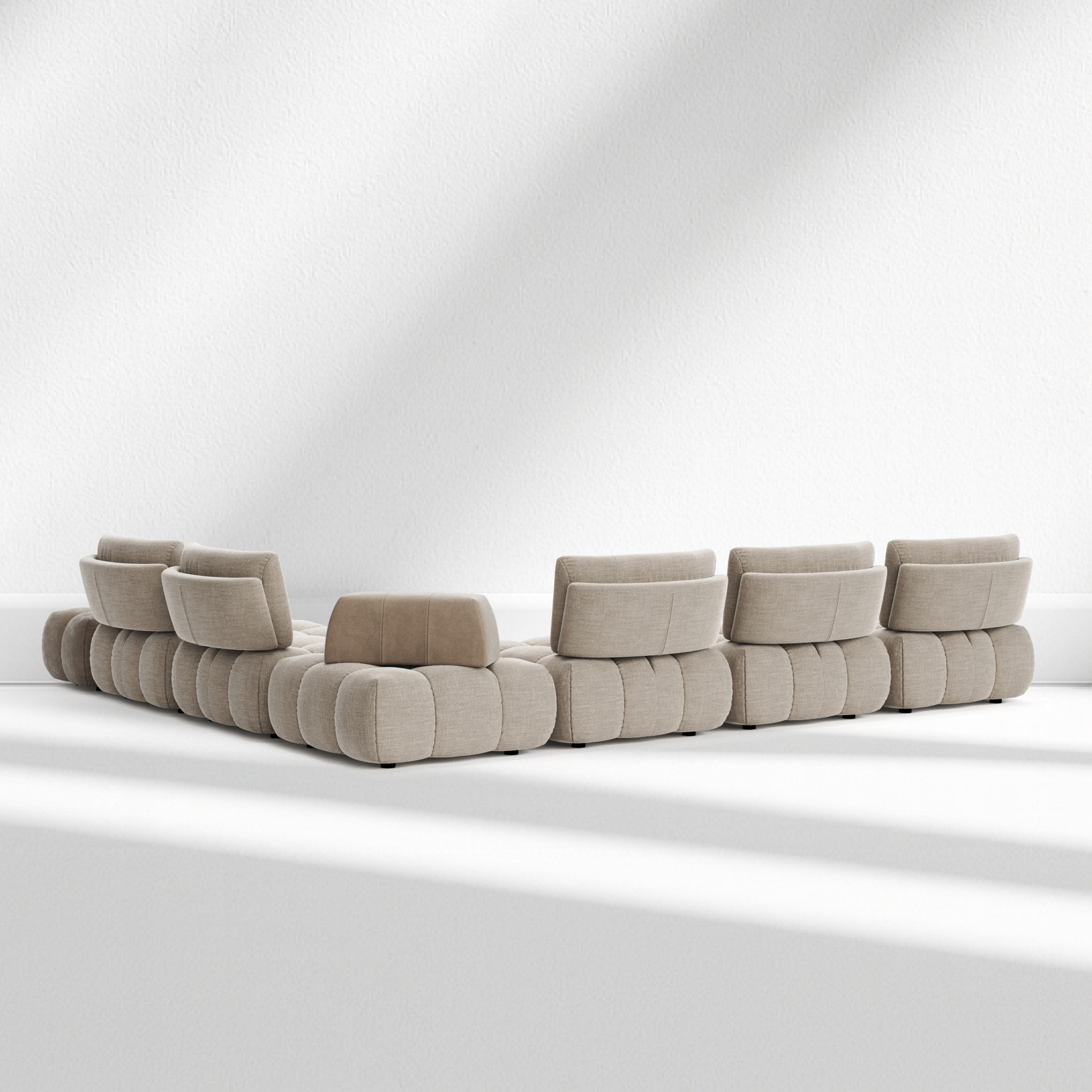 Merida Large U-Shaped Modular Sofa with Pouf - Photo 3