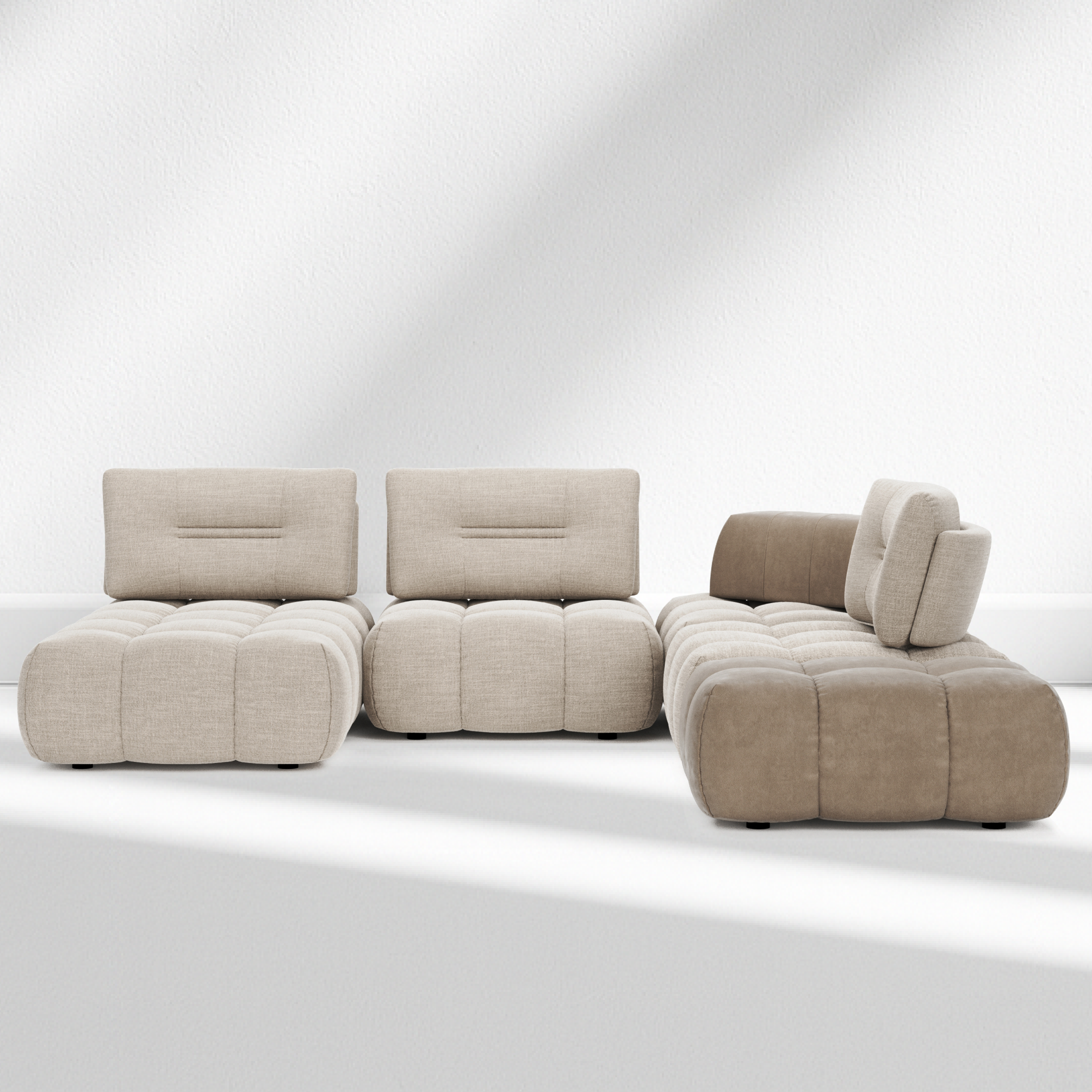 Merida U-Shaped Modular Sofa with Pouf - Photo 3