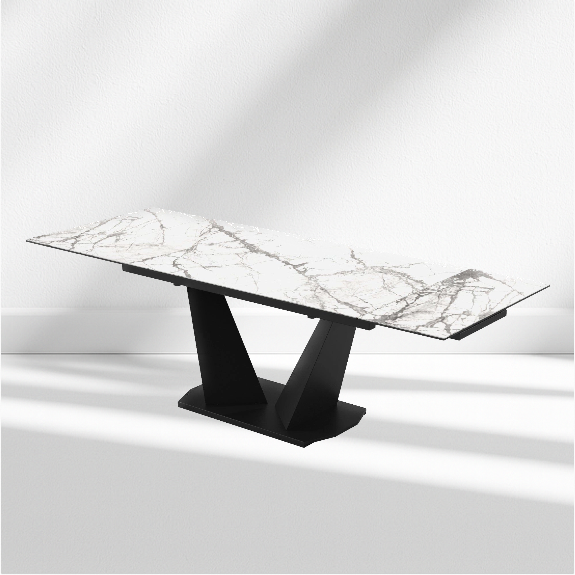 Modern Extendable Dining Table with Laminam Top