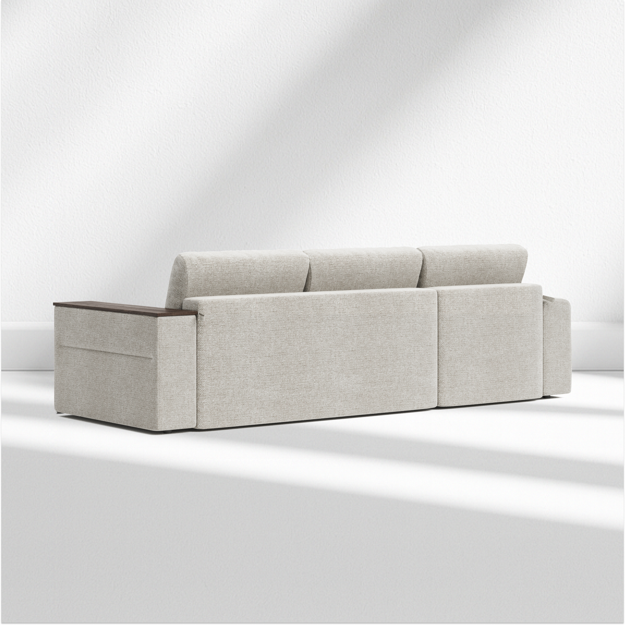 Santy L-shape sofa-bed with laminated side