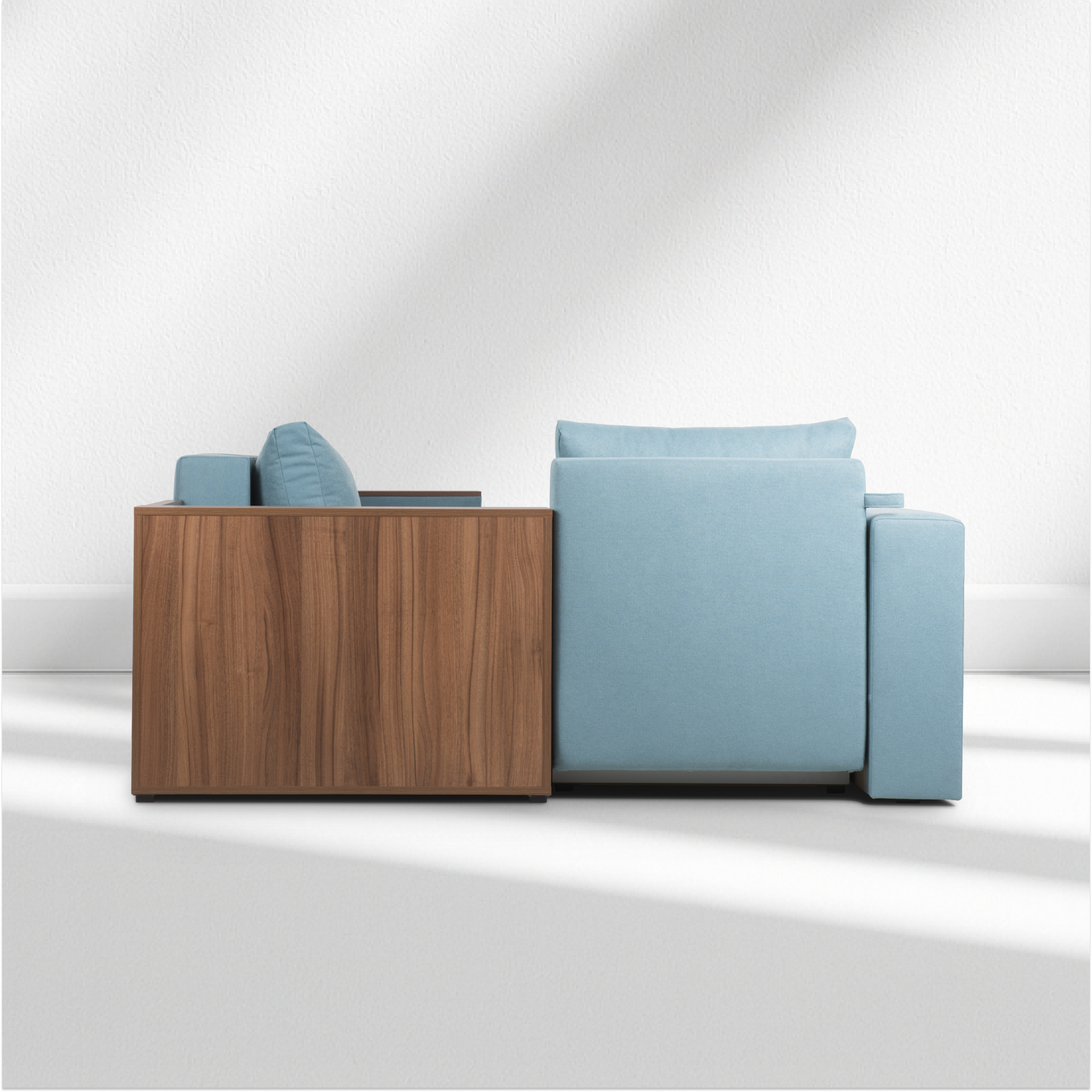 Theodor sectional sofa with shelf