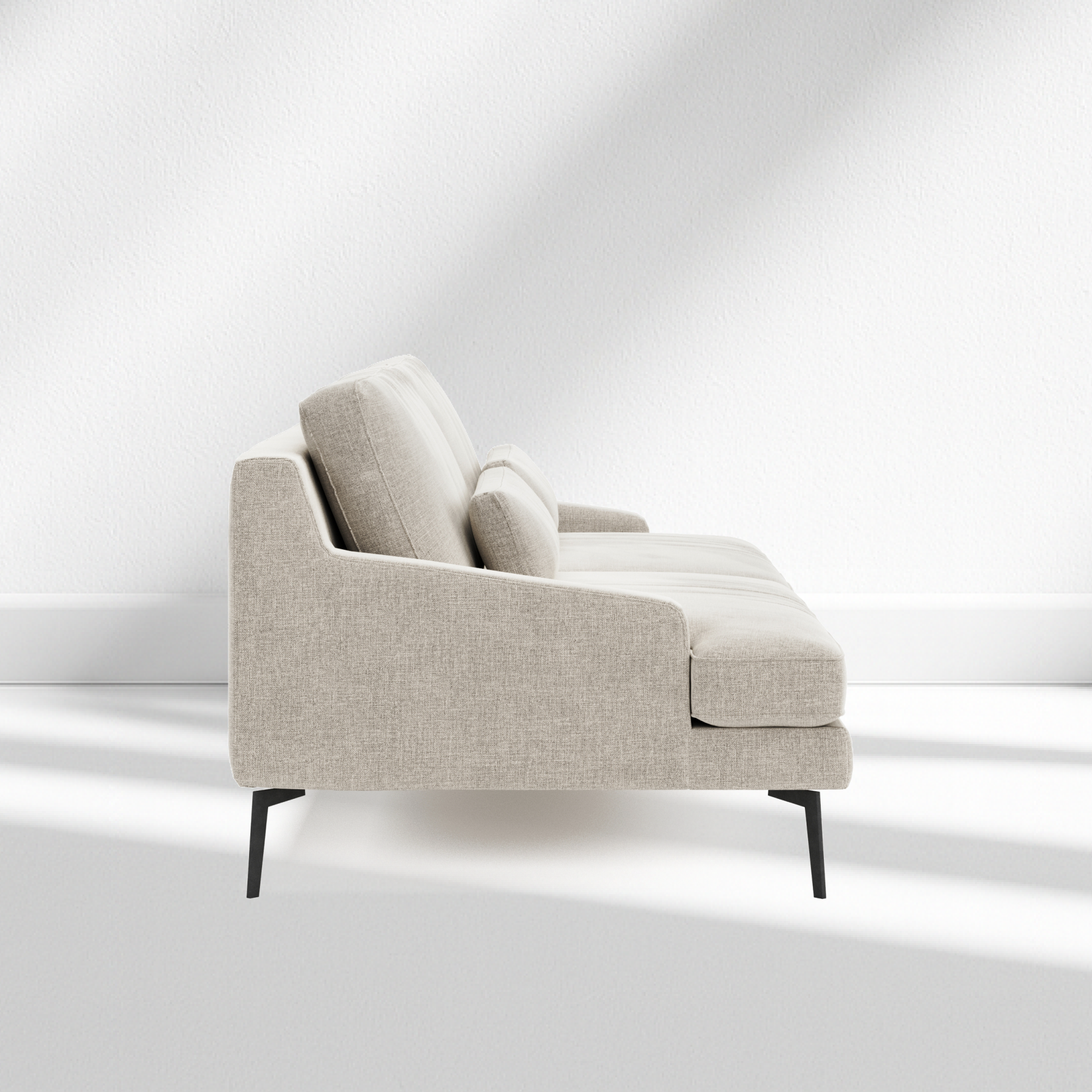 italian design sofa with soft cushions