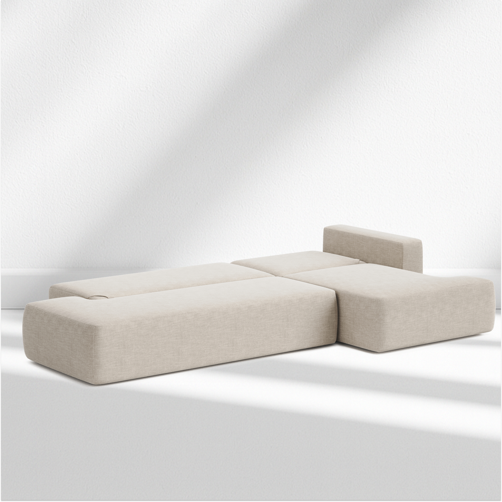 Fosti L-Shape Sleeper Sectional with Storage