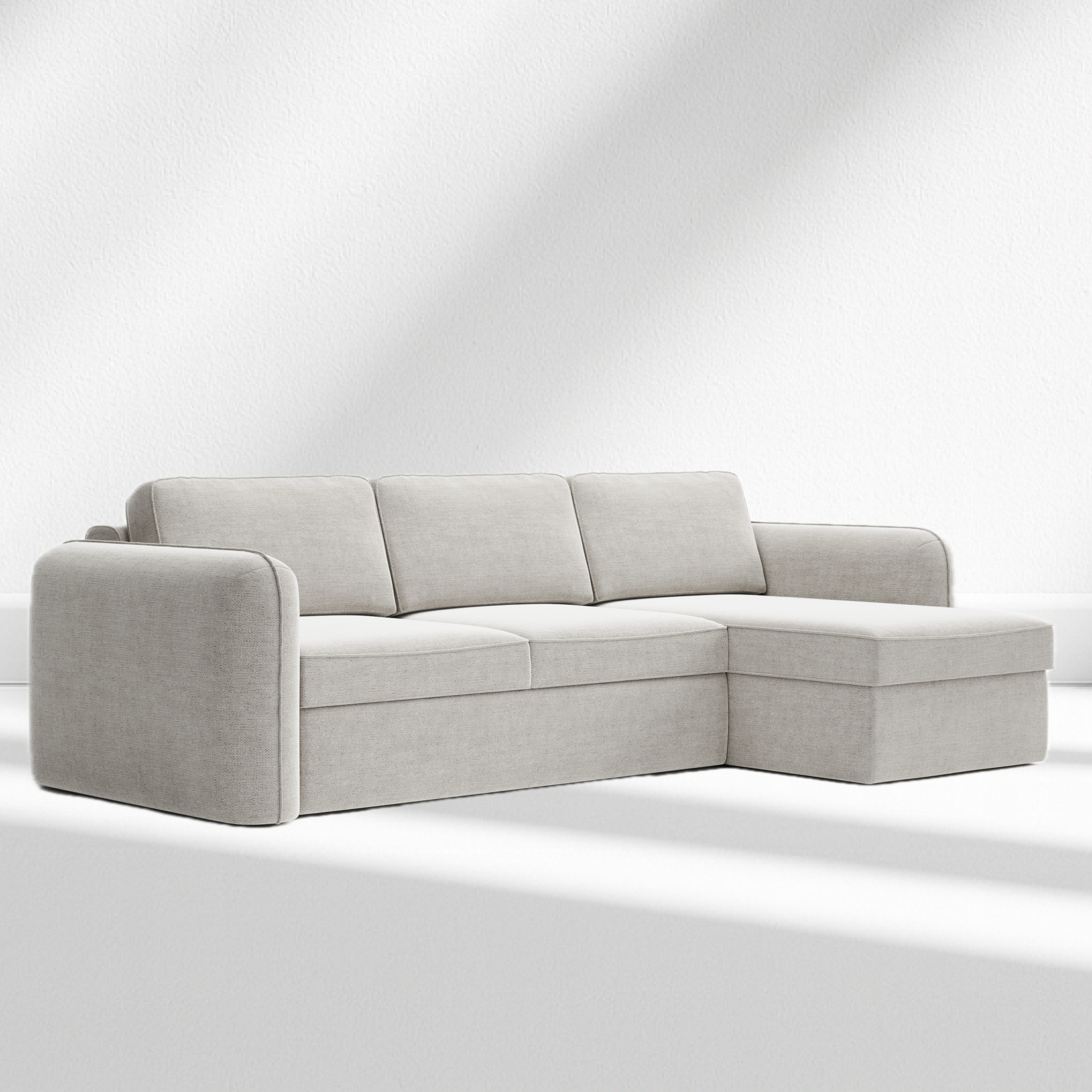 Kampli Corner Sofa – Modern L-Shaped Couch with Storage & Relax Function