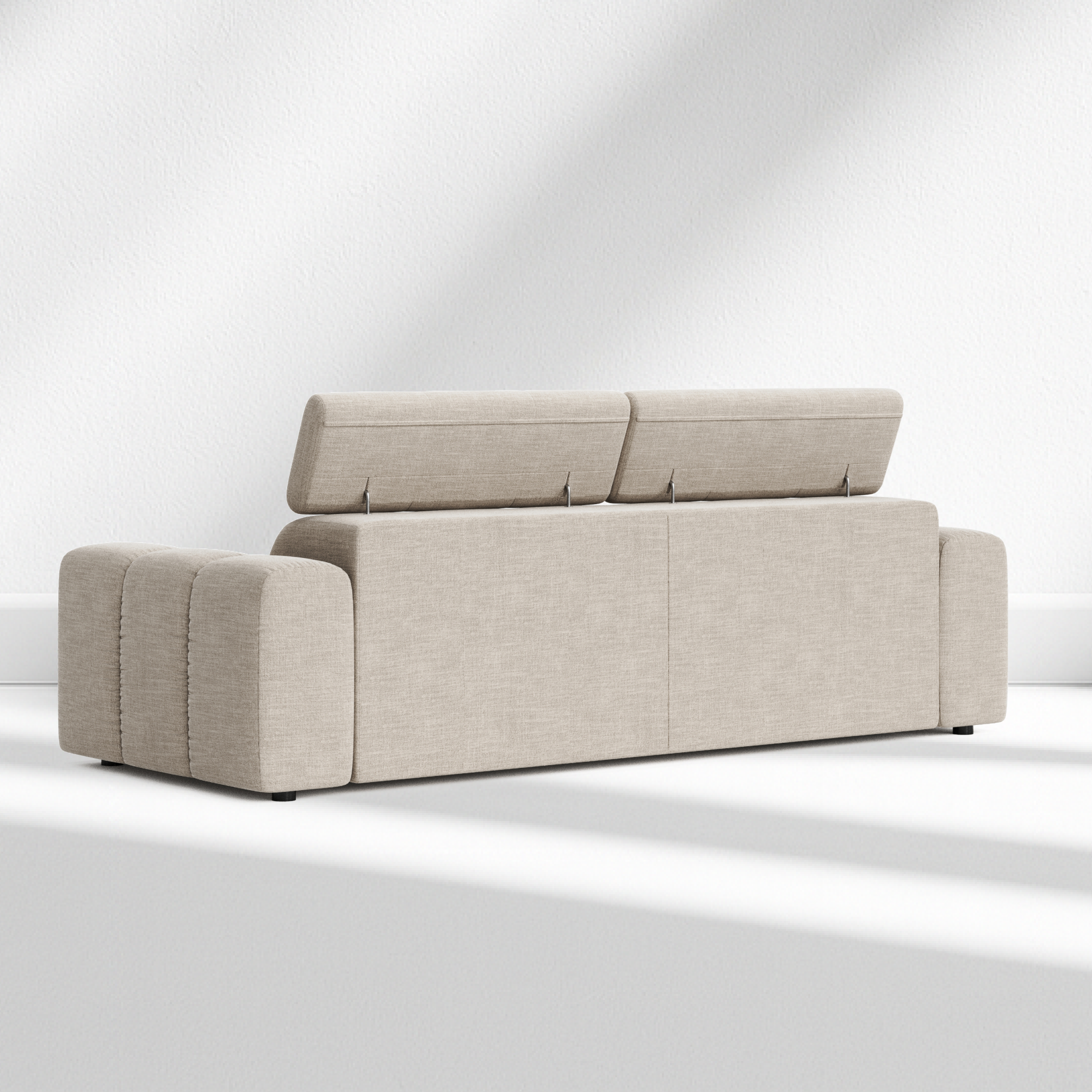 Party 3-Seater Modular Sofa with Adjustable Headrests - Photo 4
