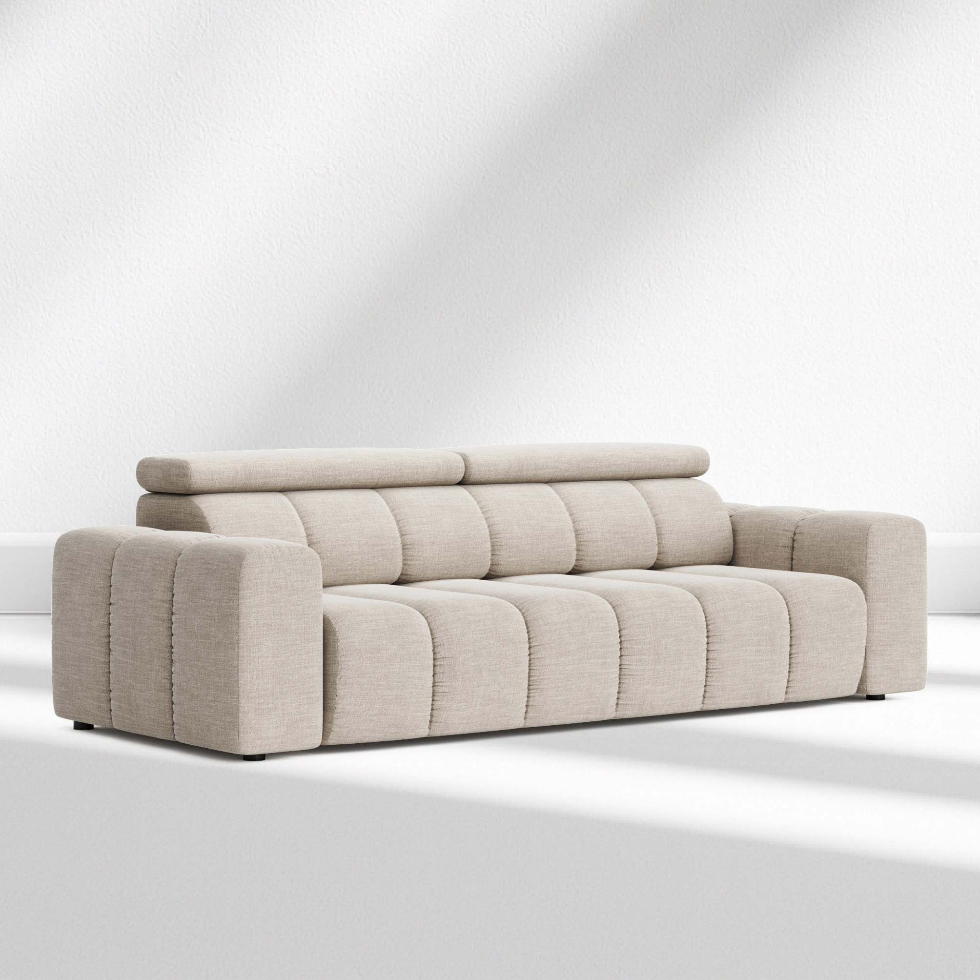 Party 3-Seater Modular Sofa with Adjustable Headrests - Photo 3