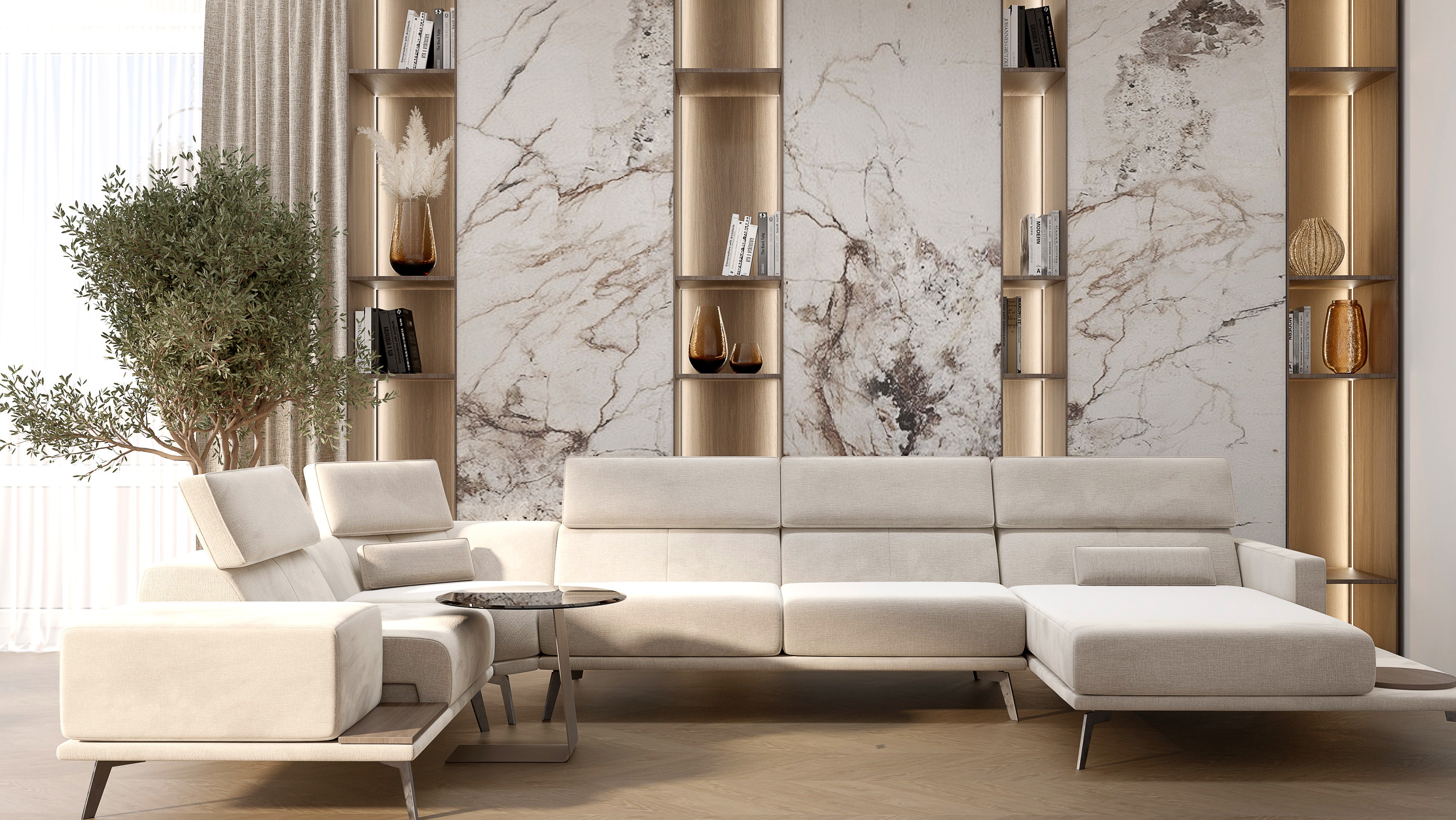 Tenerife sectional sofa with recliner