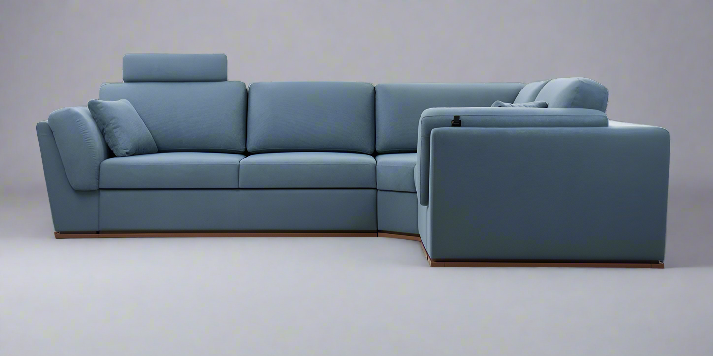 Softy sectional sofa bed with shelves