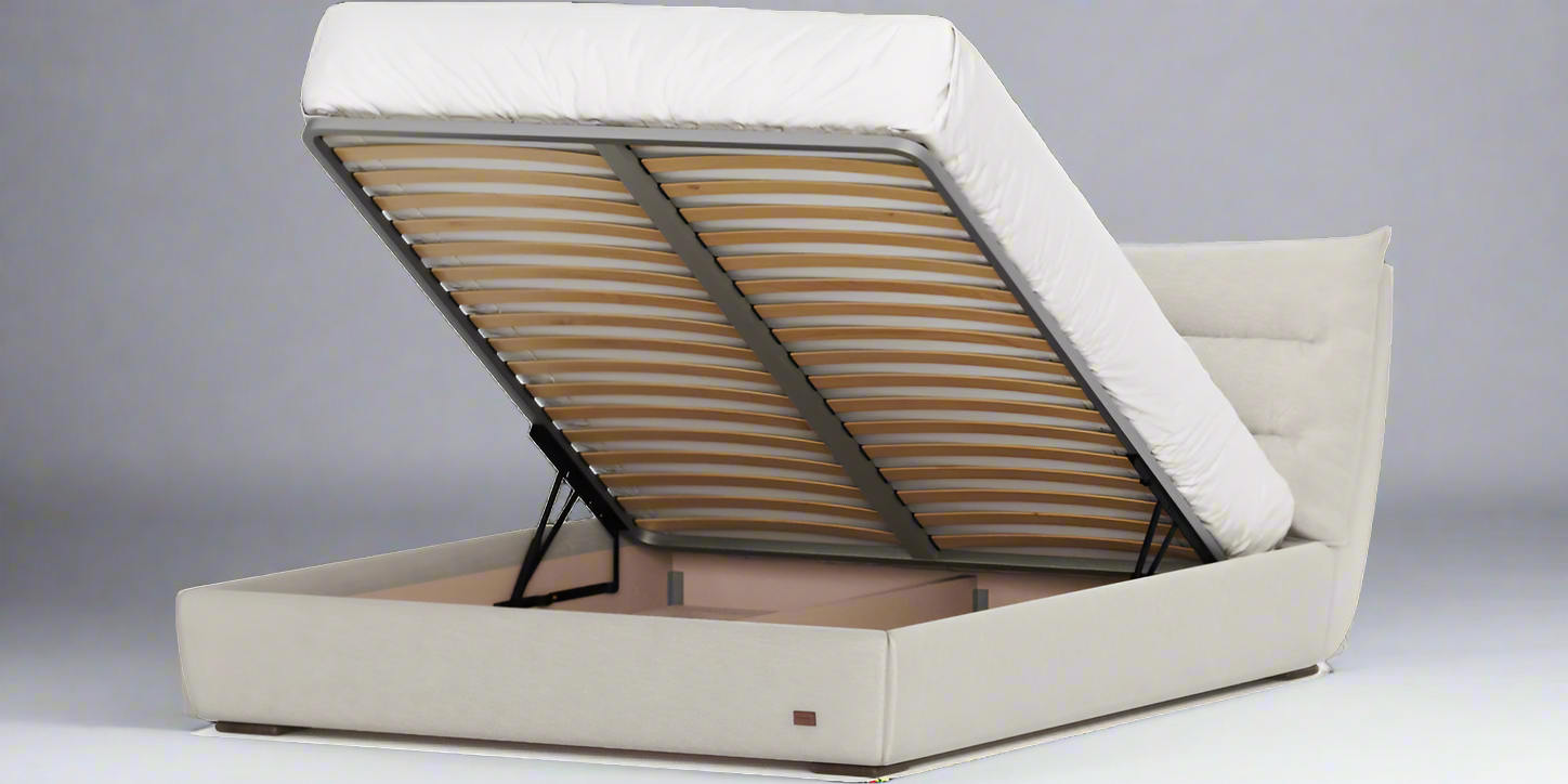 Altea Queen Size Upholstered Bed - With storage