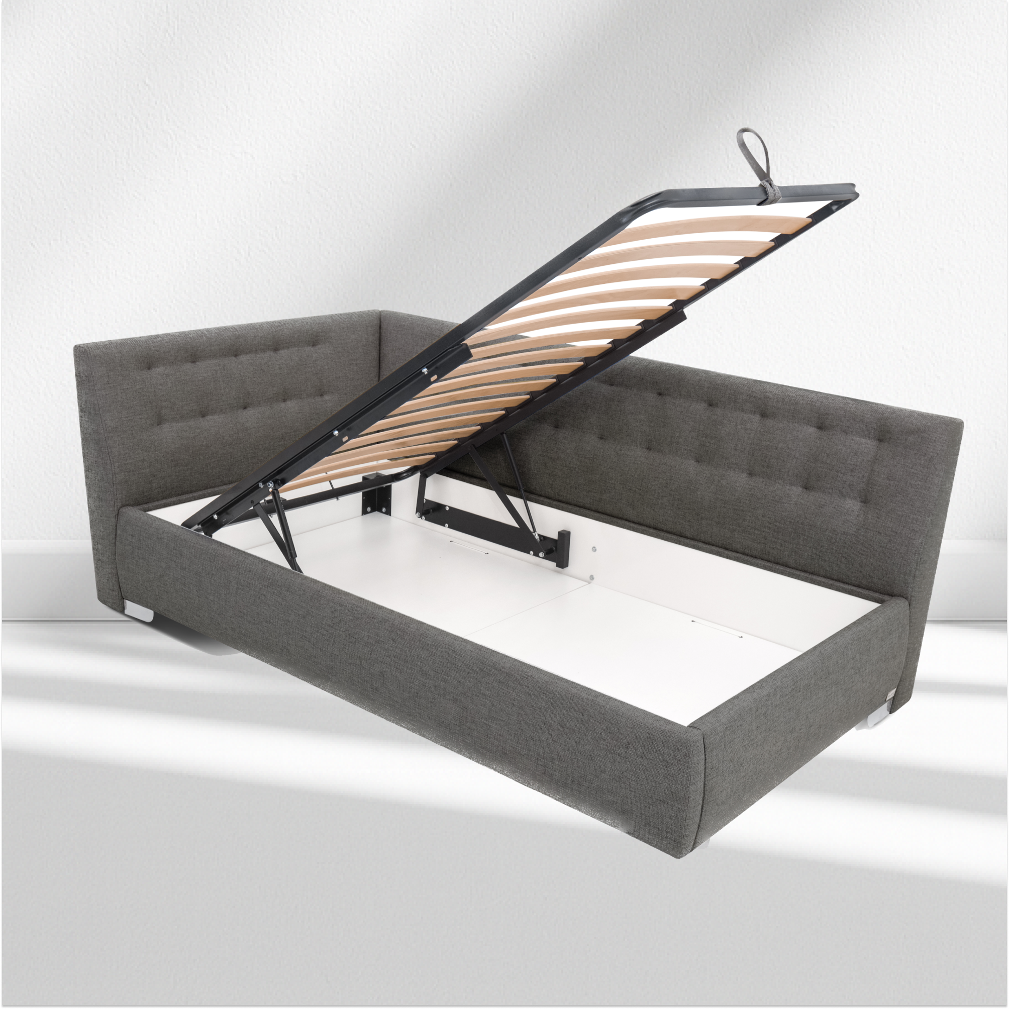 Angely Twin Dark Gray - European Corner Bed