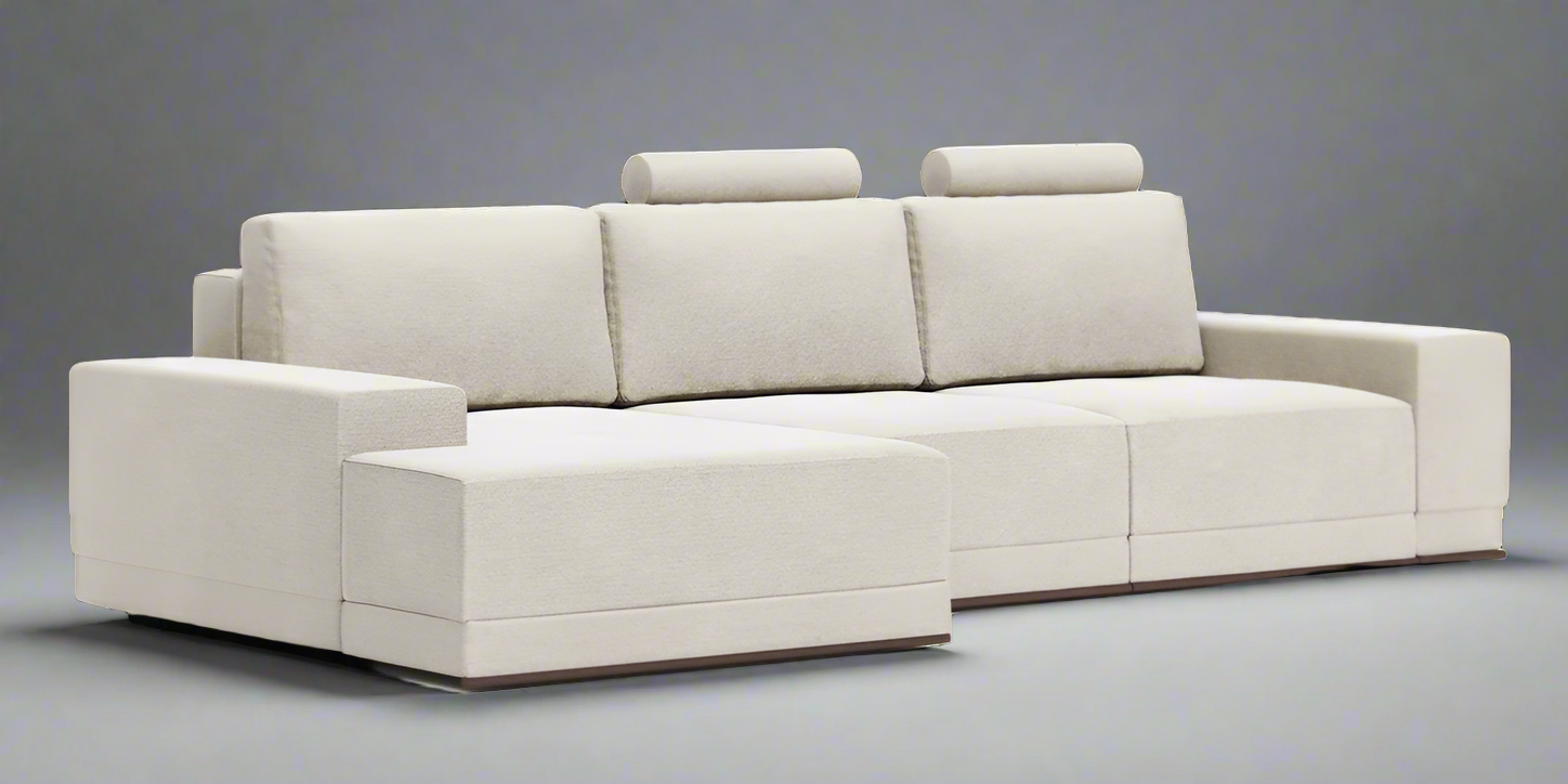 BL 102 L-shape sofa-bed with headrests