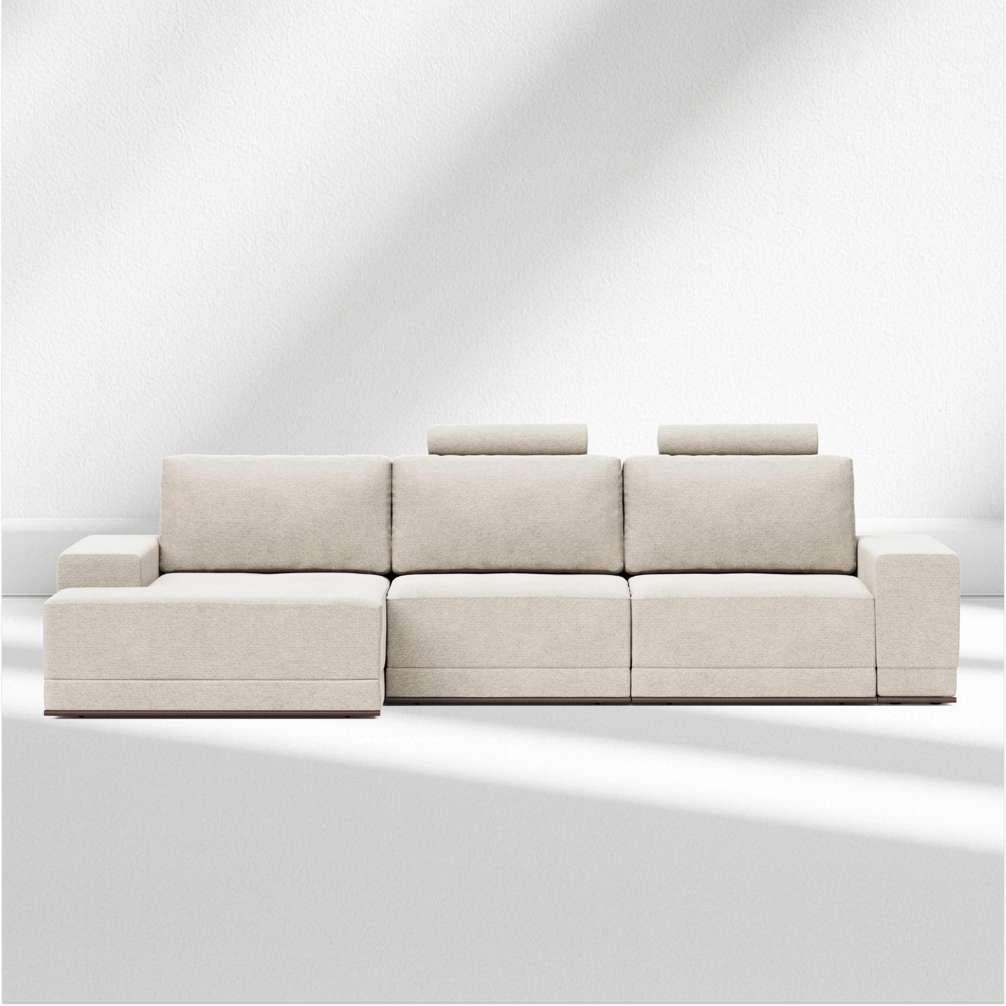 BL 102 L-shape sofa-bed with headrests