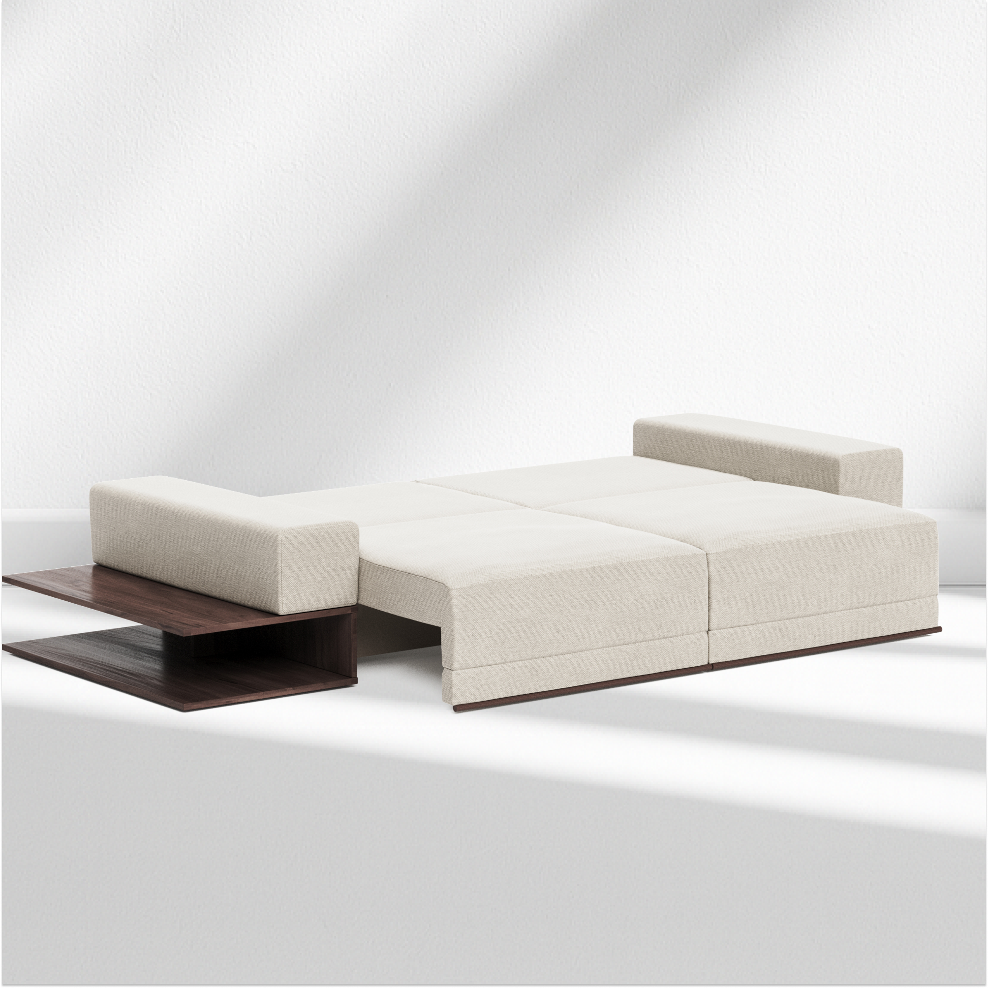 BL 102 3 seater sofa-bed with shelf