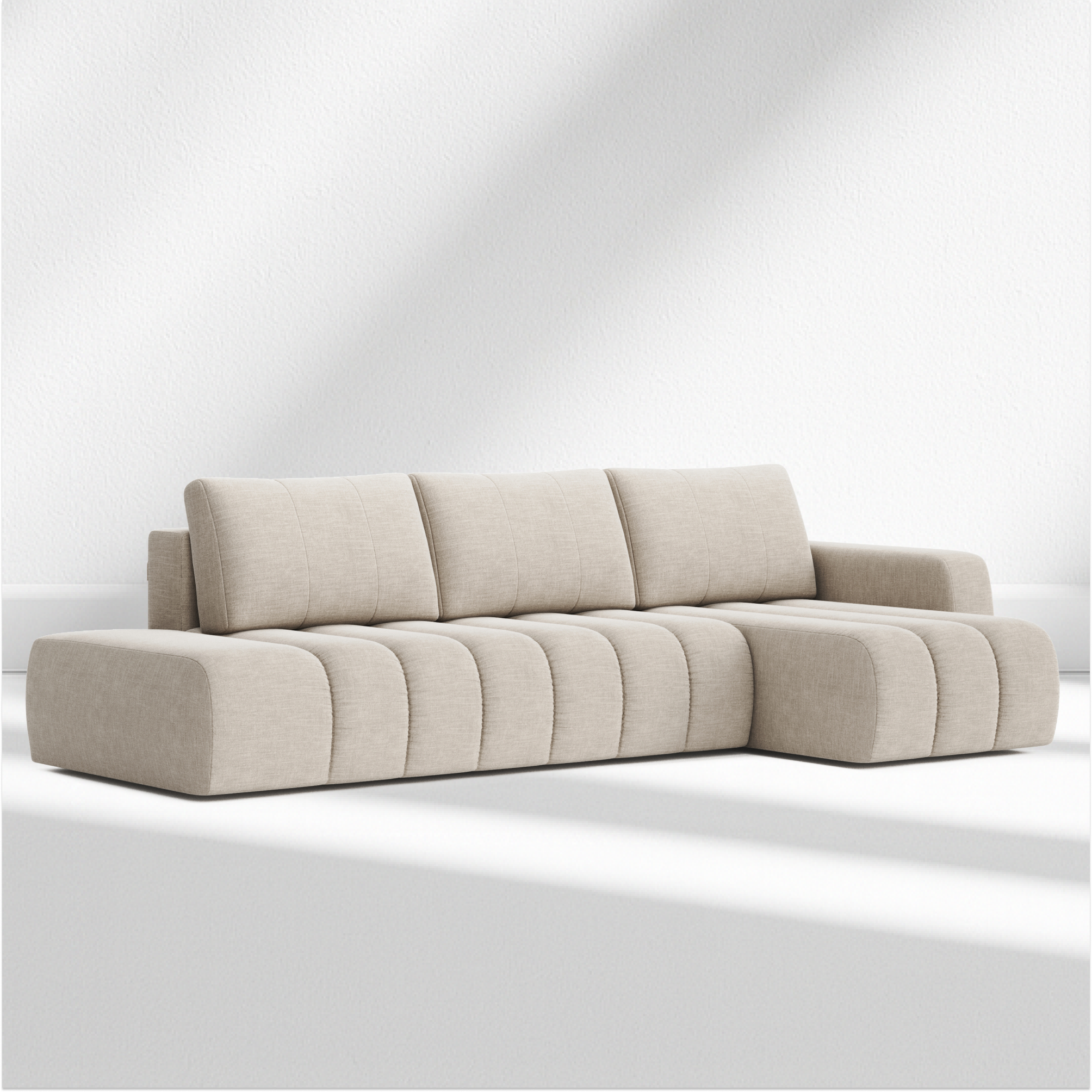 Bumpy L-Shape Corner Sofa – Upholstered Sectional