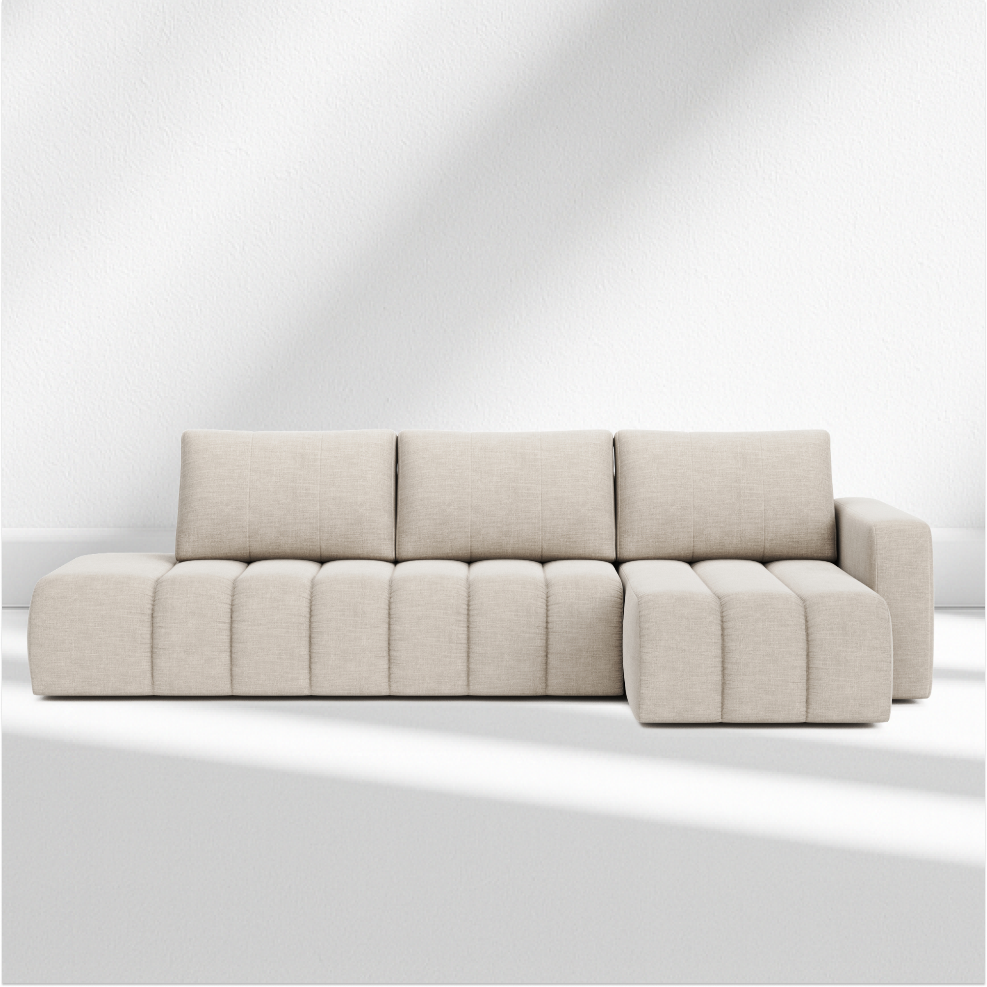 Bumpy L-Shape Corner Sofa – Upholstered Sectional
