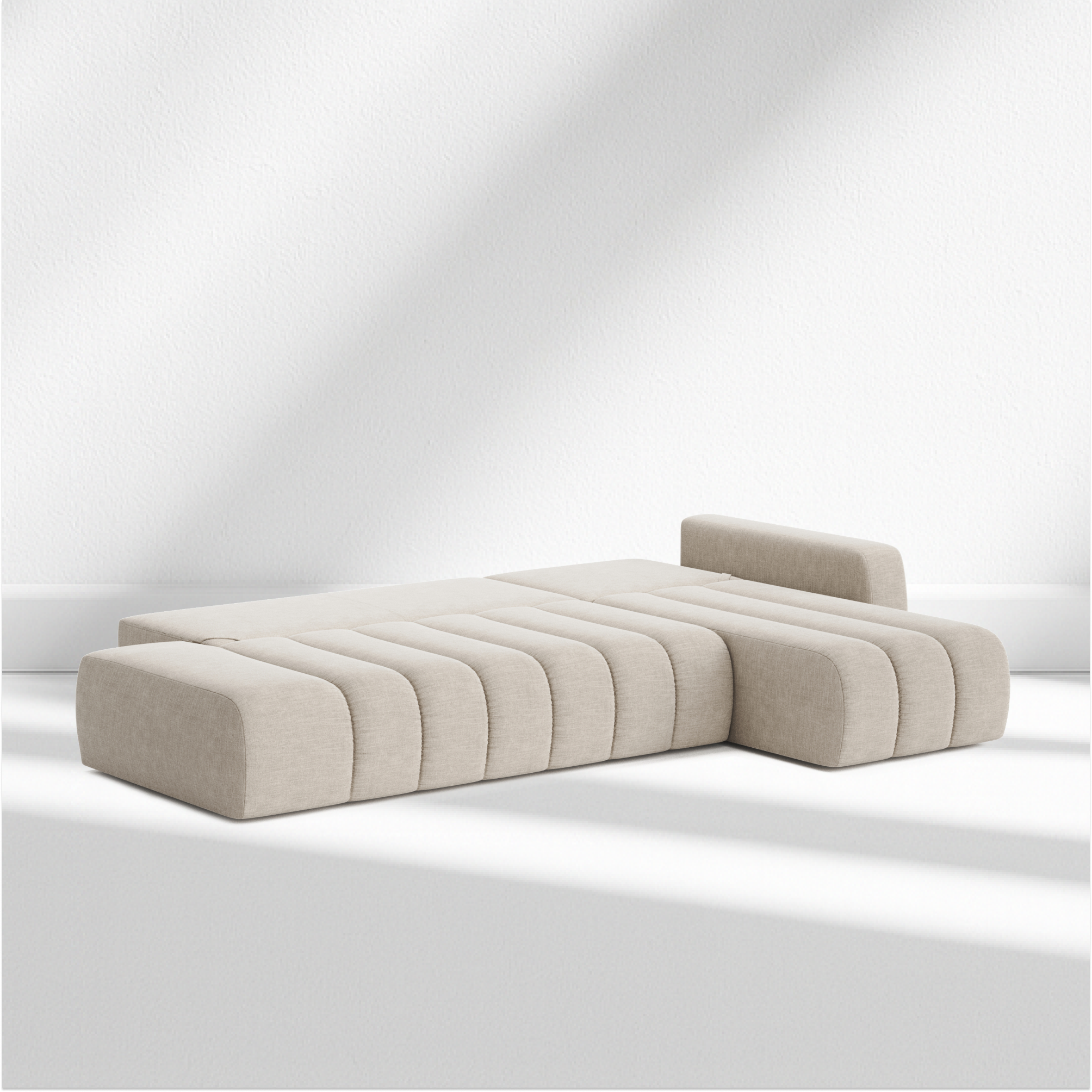 Bumpy L-Shape Corner Sofa – Upholstered Sectional