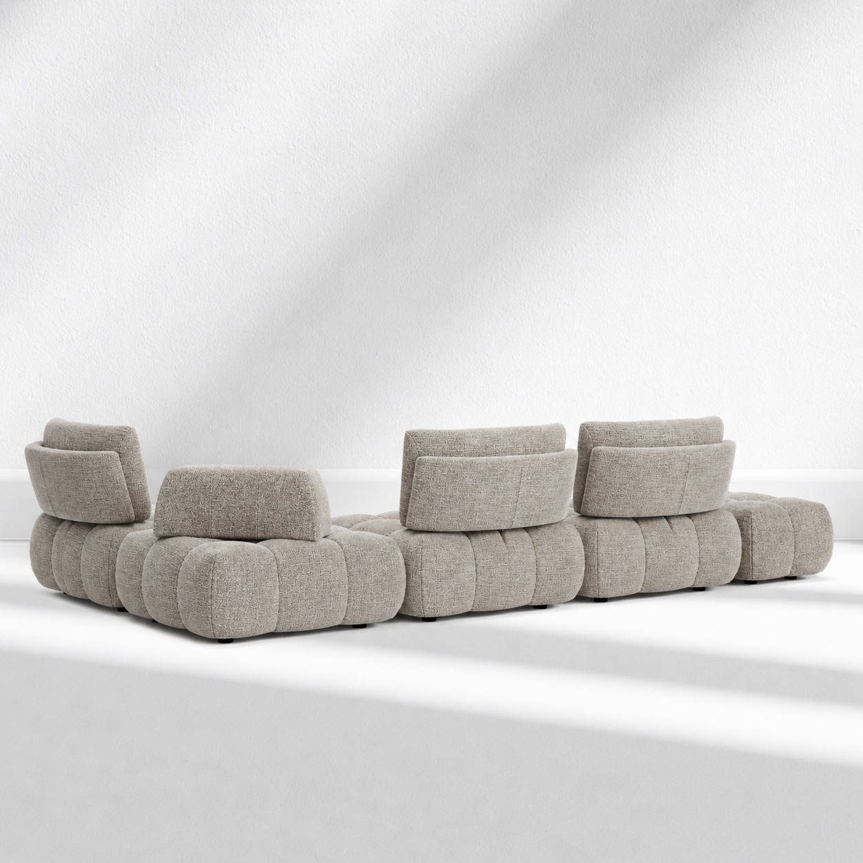 Merida L-Shaped Modular Sofa with Pouf - Photo 3