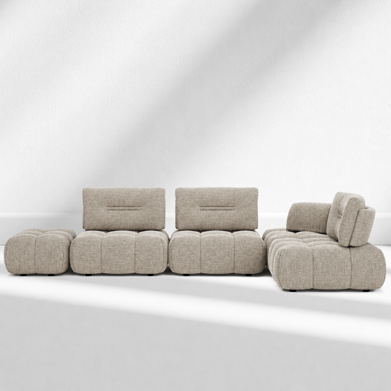 Merida L-Shaped Modular Sofa with Pouf - Photo 4