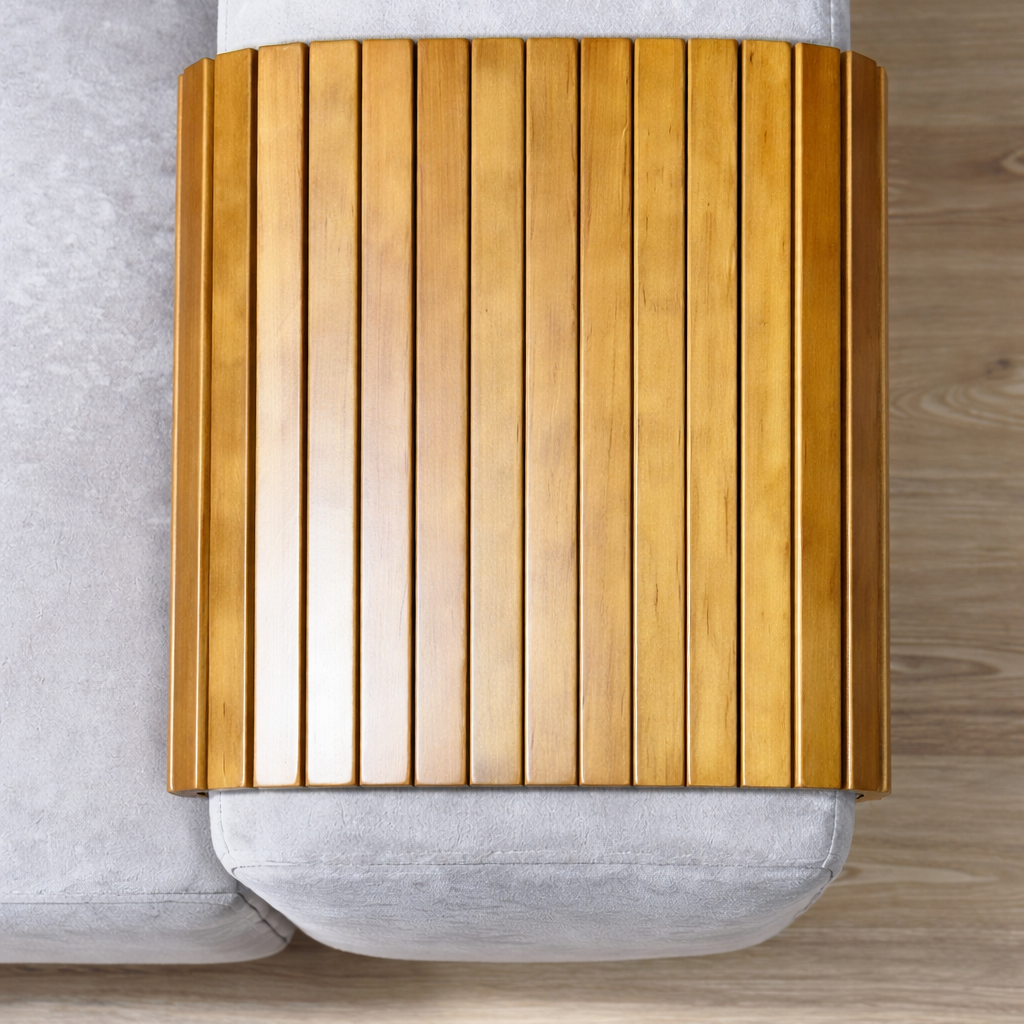 Natural Wood Armrest Tray - Photo 3