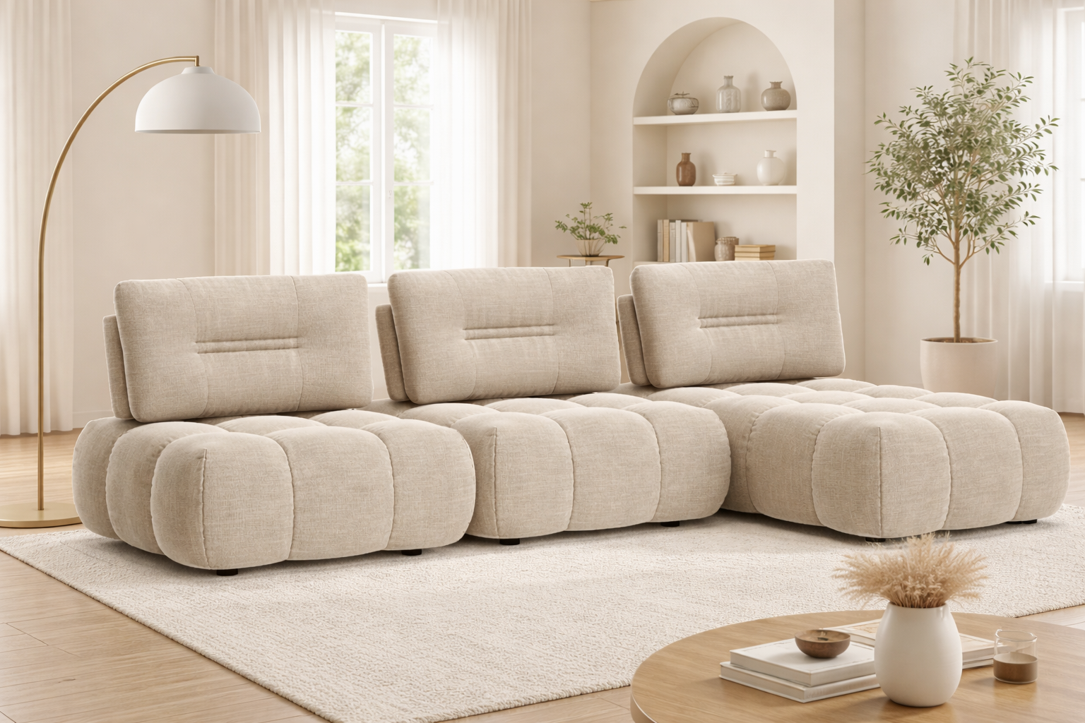 Merida Short Corner L-Shaped Modular Sofa