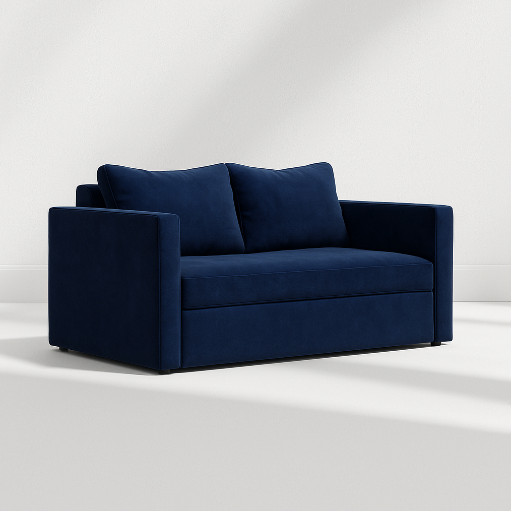 Quanti 2 seater sofa-bed L120 with narrow sides