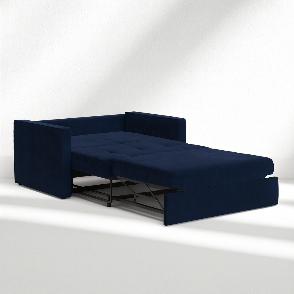 Quanti 2 seater sofa-bed L120 with narrow sides