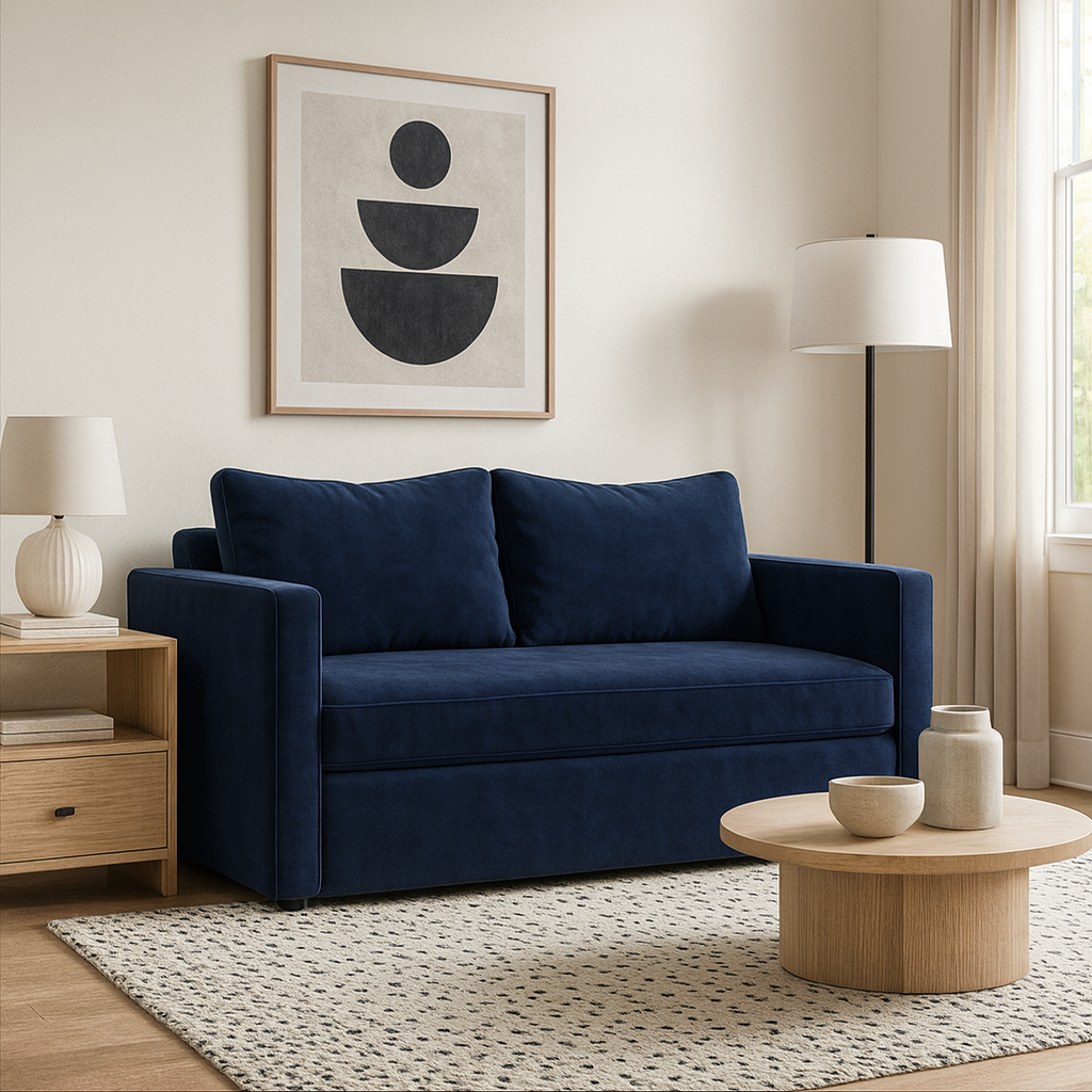 Quanti 2 seater sofa-bed L120 with narrow sides