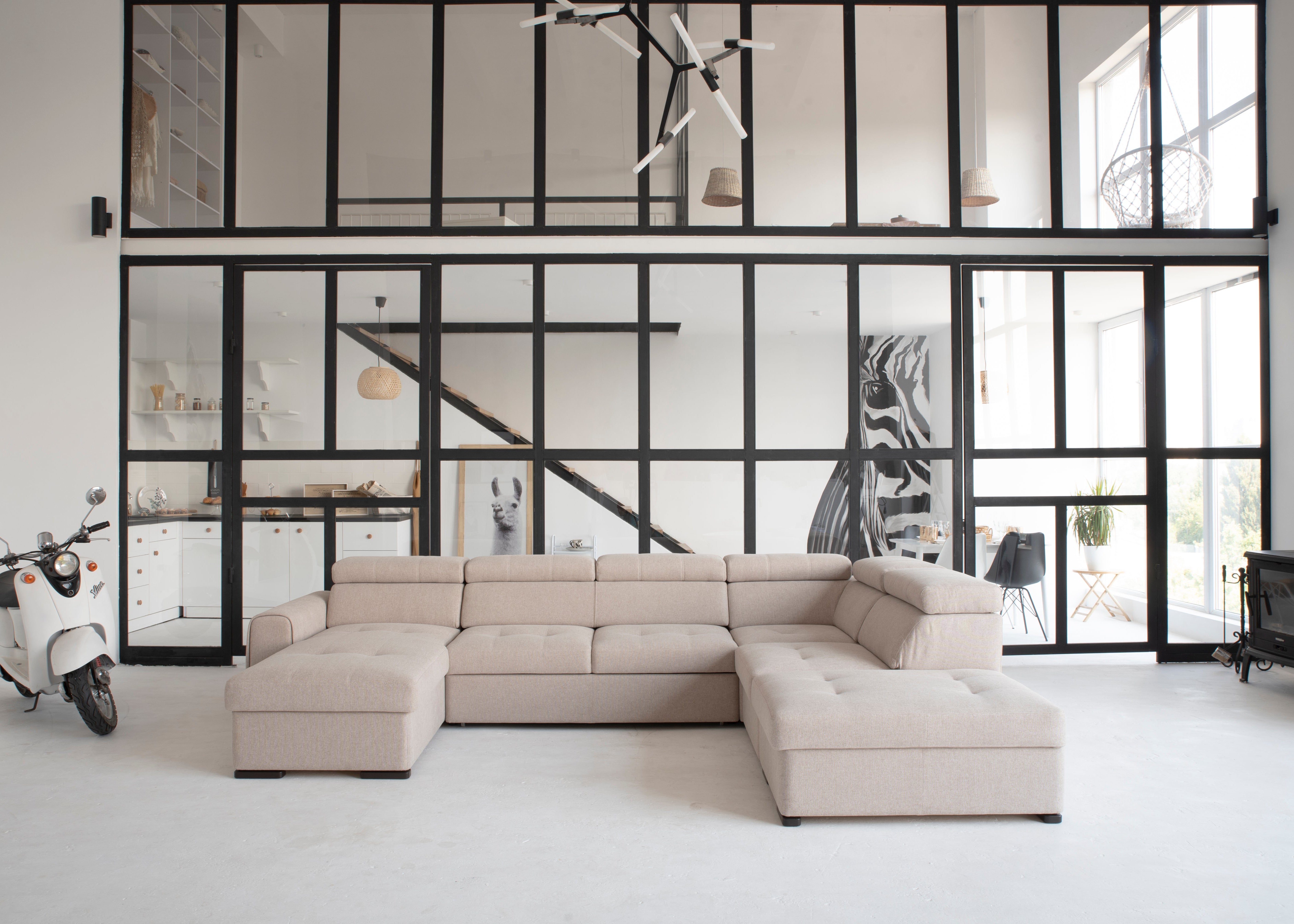 Rimini U shaped sofa-bed