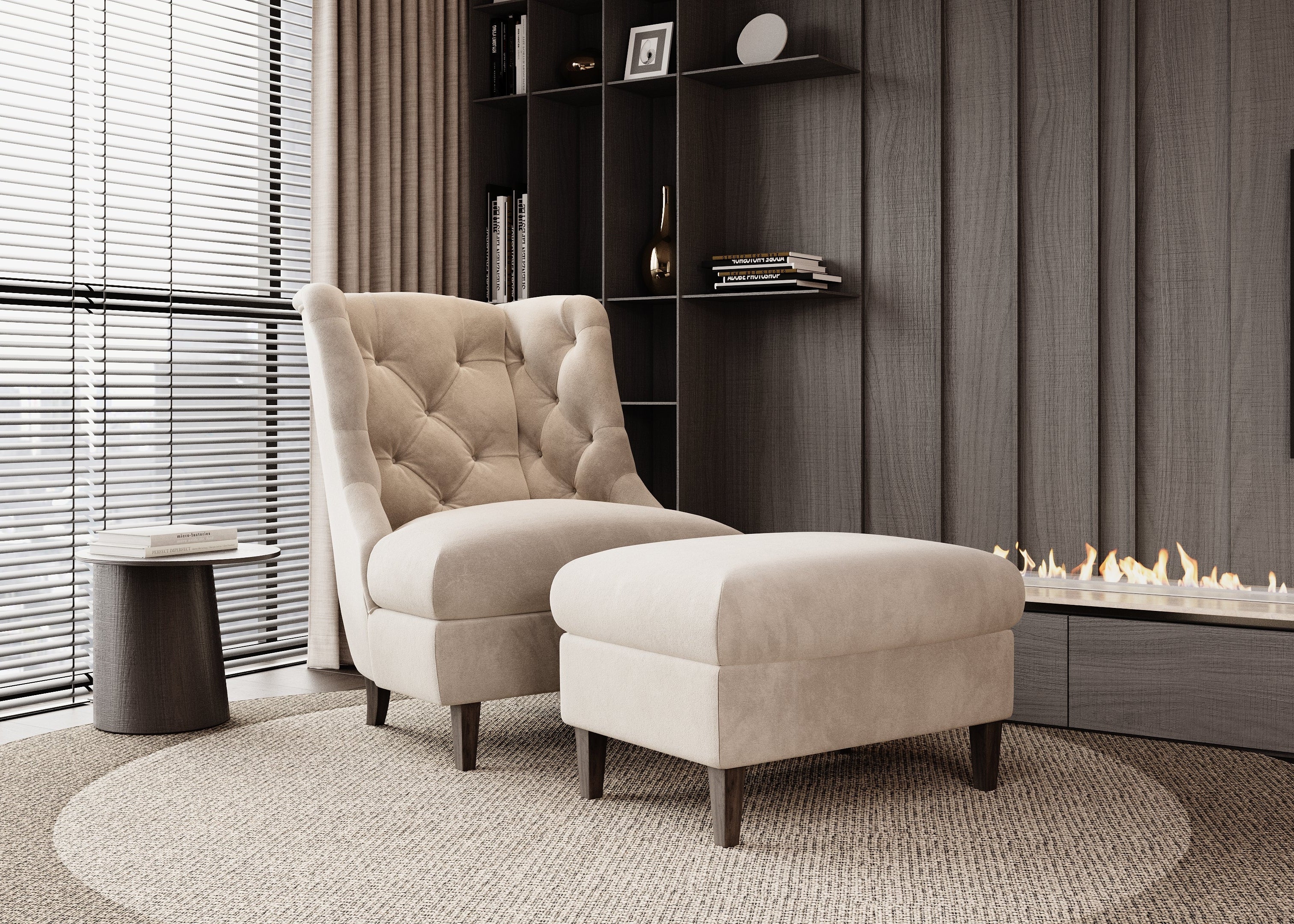 Lugo Pouf – Premium Upholstered Ottoman