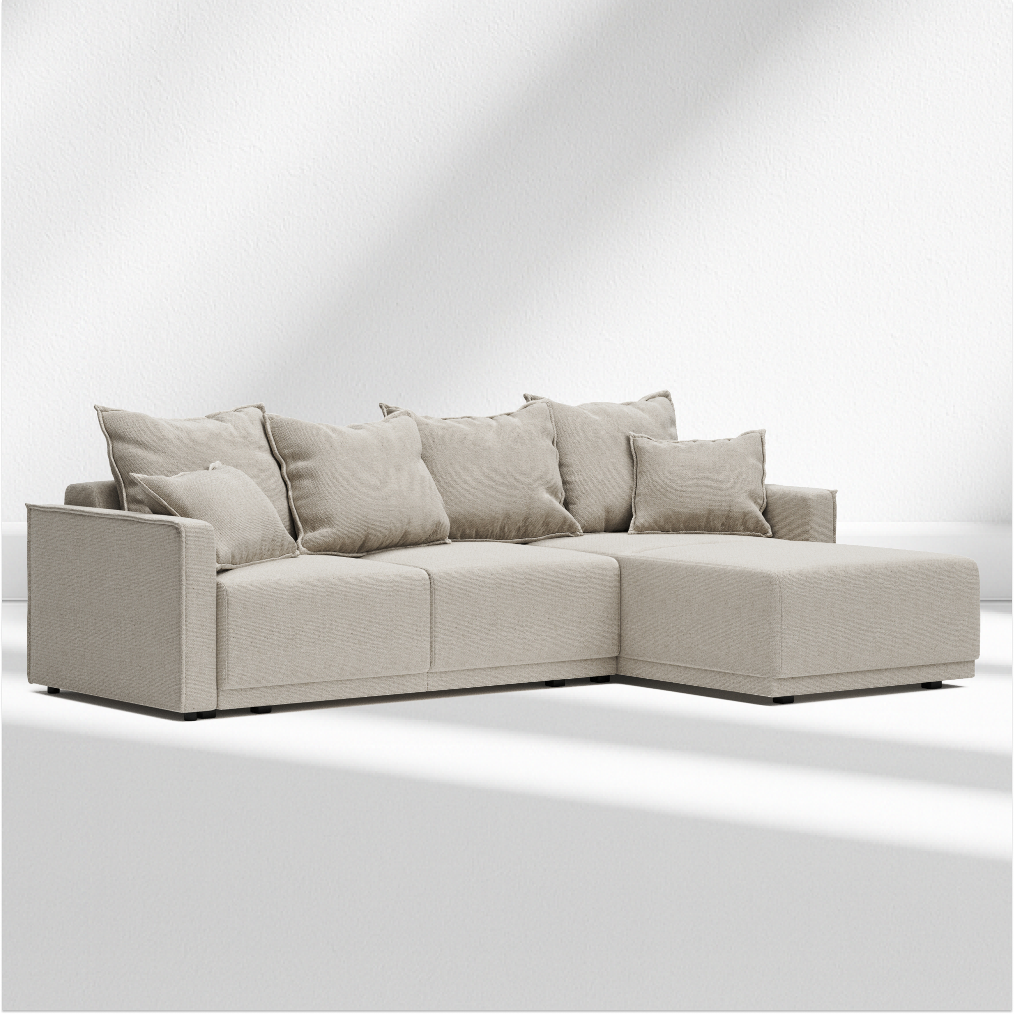 Jersey Soft L-shape sofa-bed
