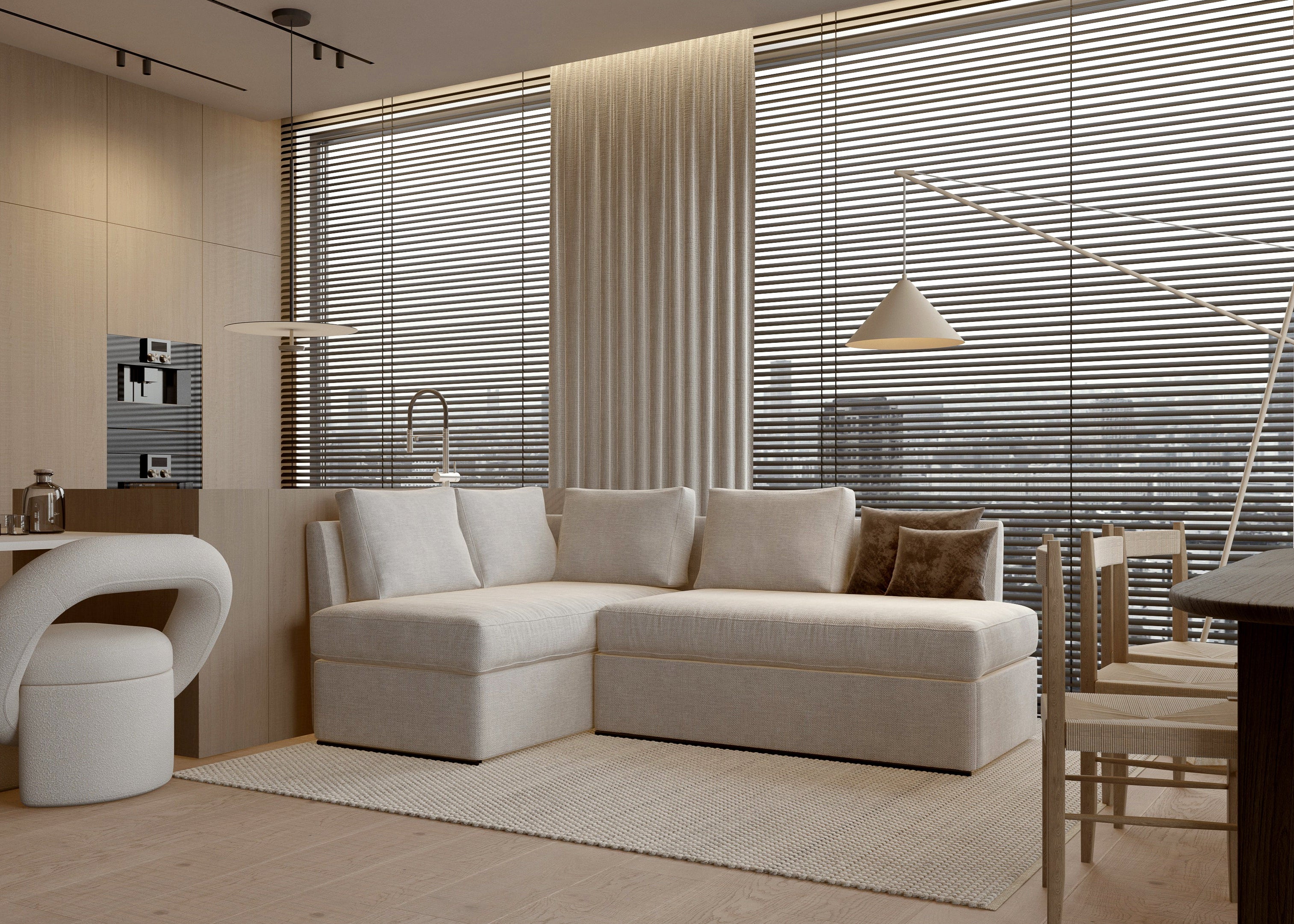 Palmeri L‑Shaped Lounge Sofa