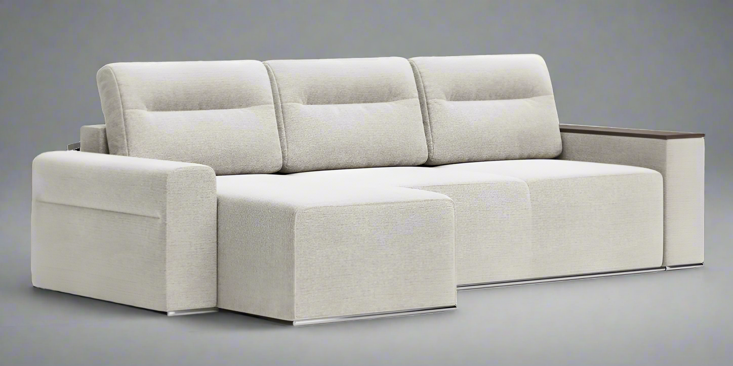 Santy L-shape sofa-bed with laminated side