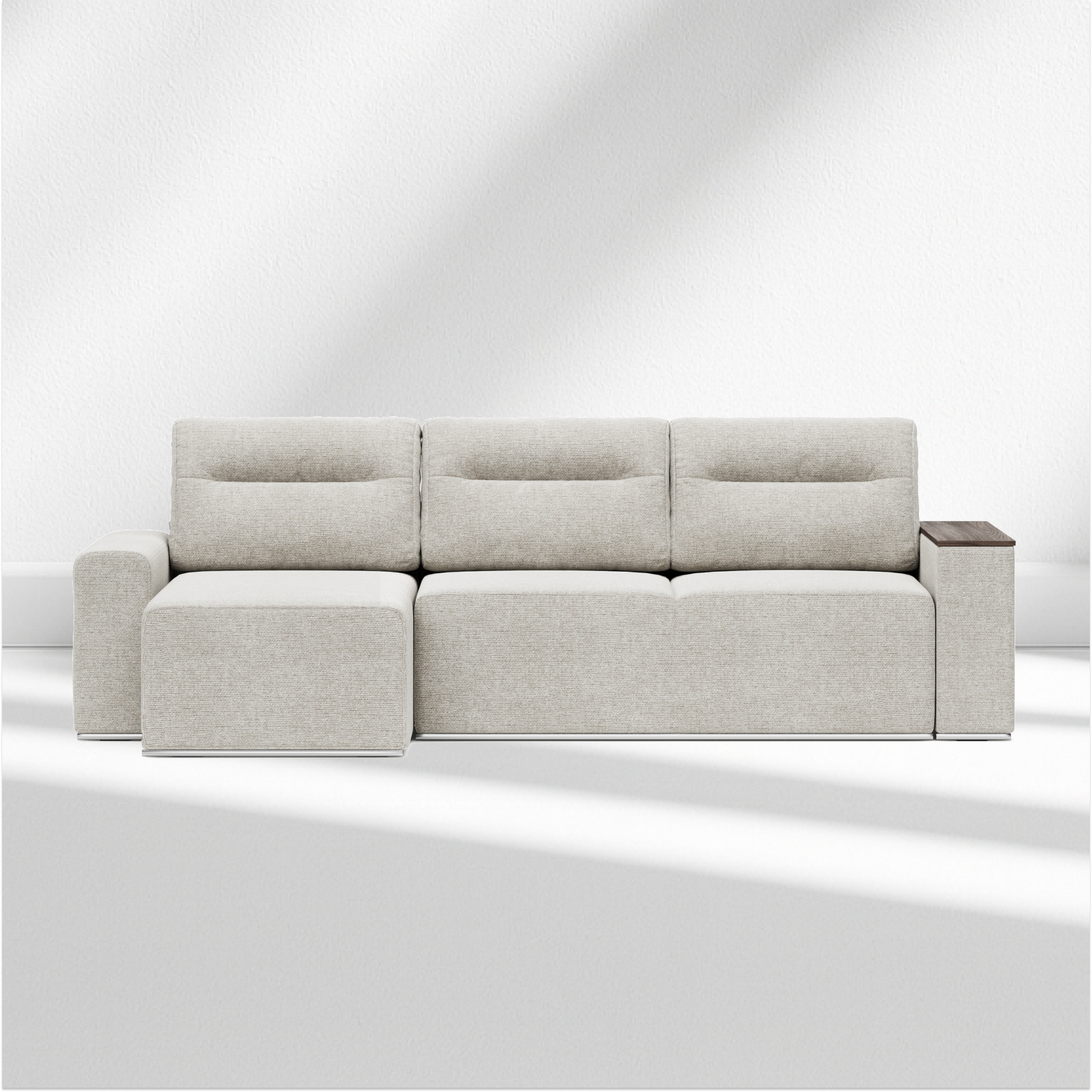 Santy L-shape sofa-bed with laminated side