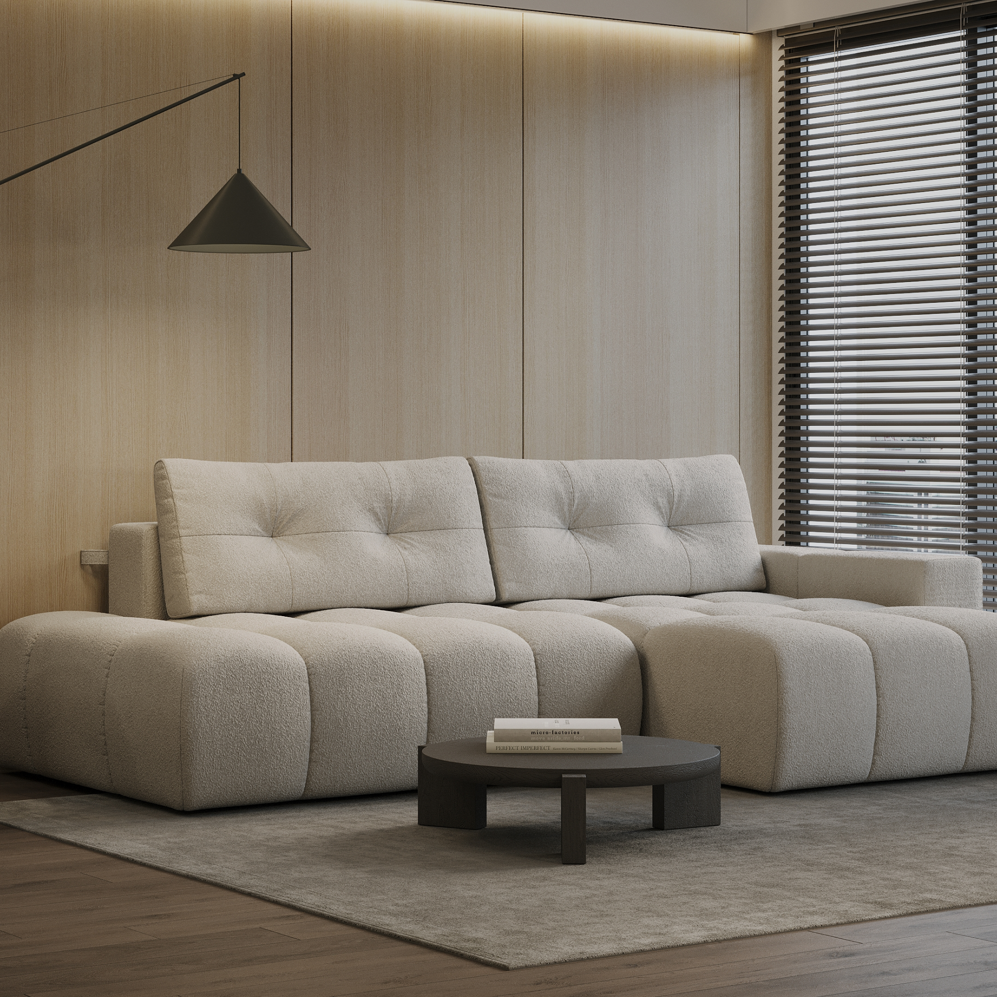 Vincent L Shape Sofa Bed