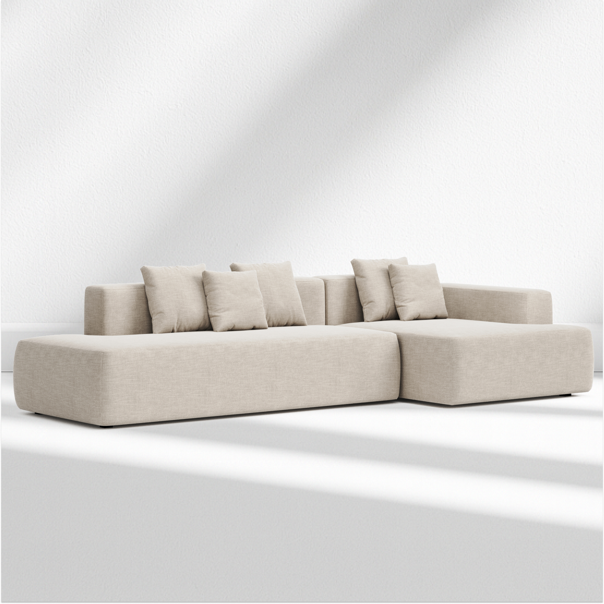 Fosti L-Shape Sleeper Sectional with Storage