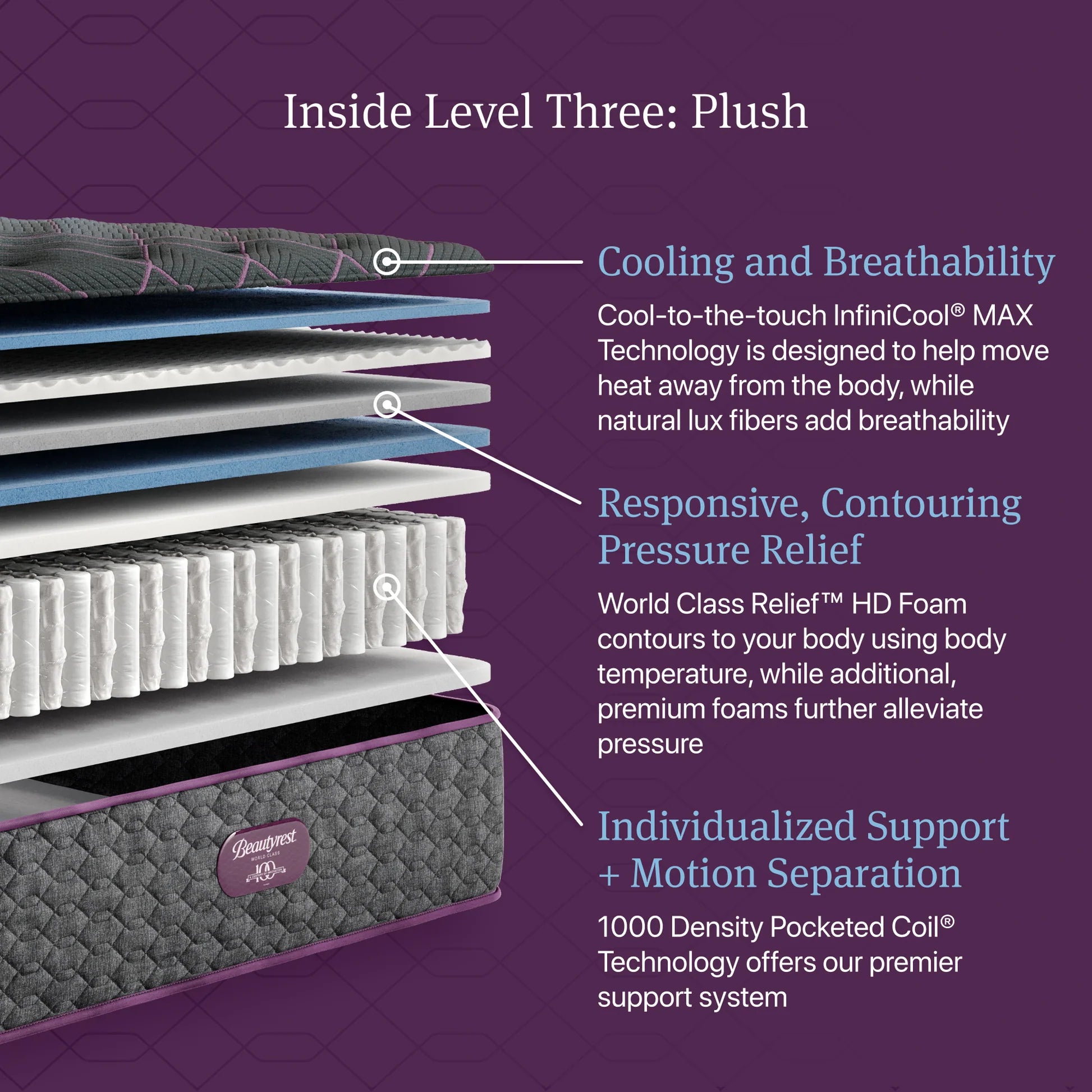 Beautyrest World Class Level 3 Plush Mattress